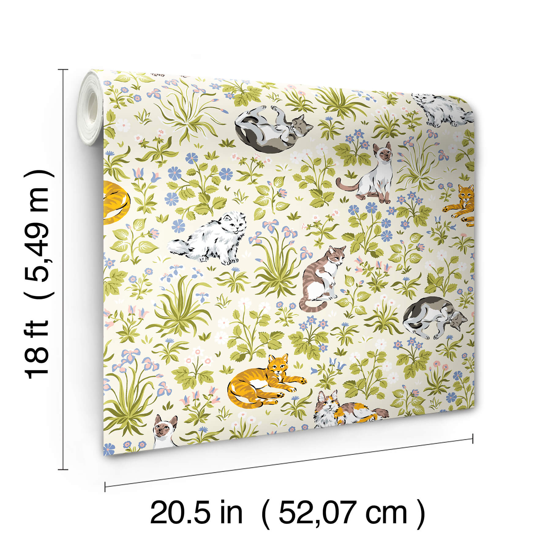 must-love-cats-linen-peel-and-stick-wallpaper-york-wallcoverings-pfs6568 - York Wallcoverings Wallpaper