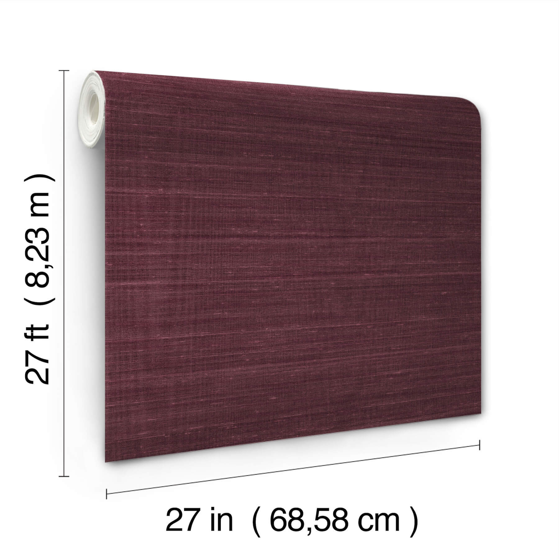 sari-silk-merlot-faux-fabric-wallpaper-york-wallcoverings-uw1009n - York Wallcoverings Wallpaper