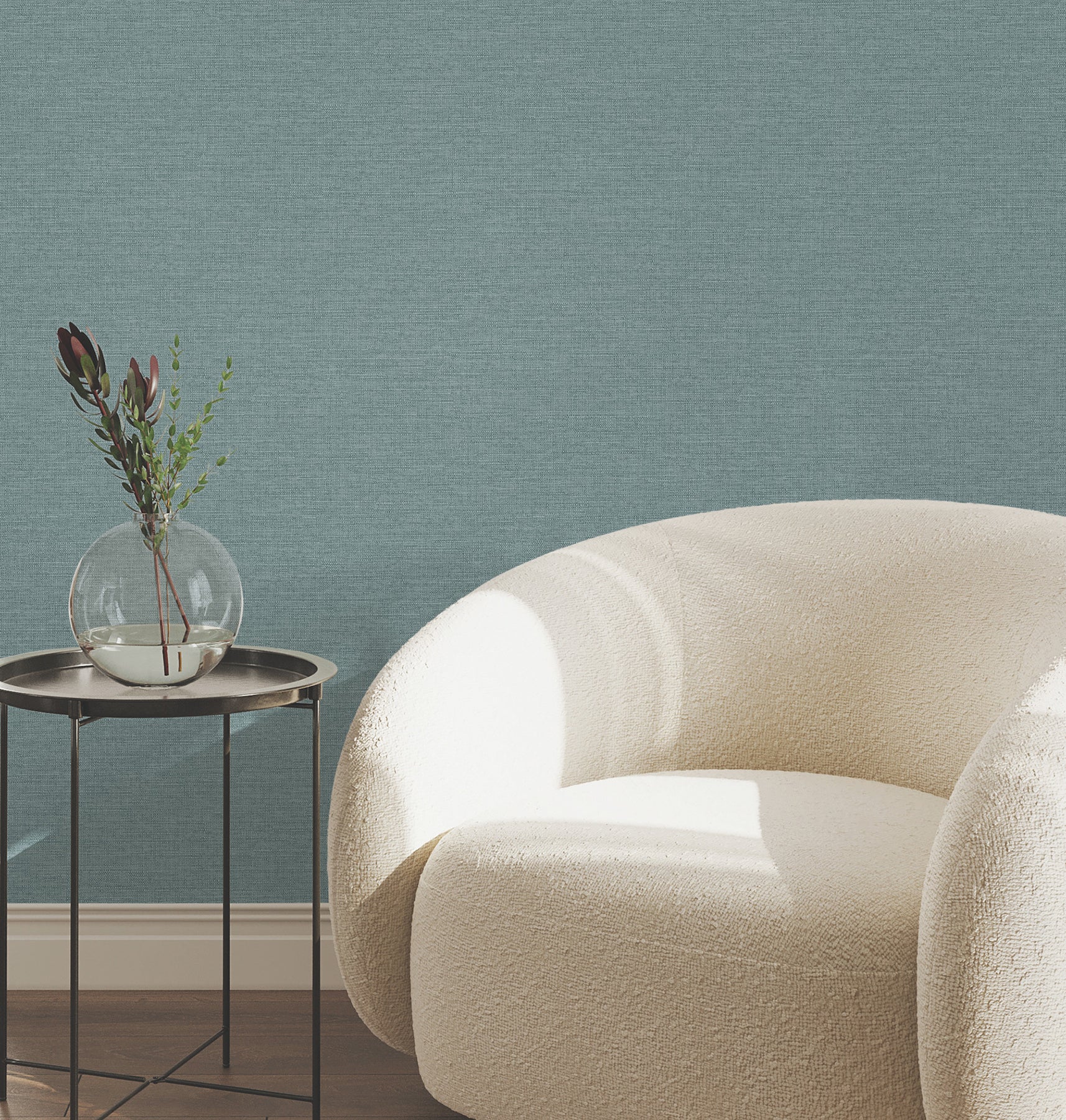 terrene-teal-faux-linen-wallpaper-york-wallcoverings-uw1019n