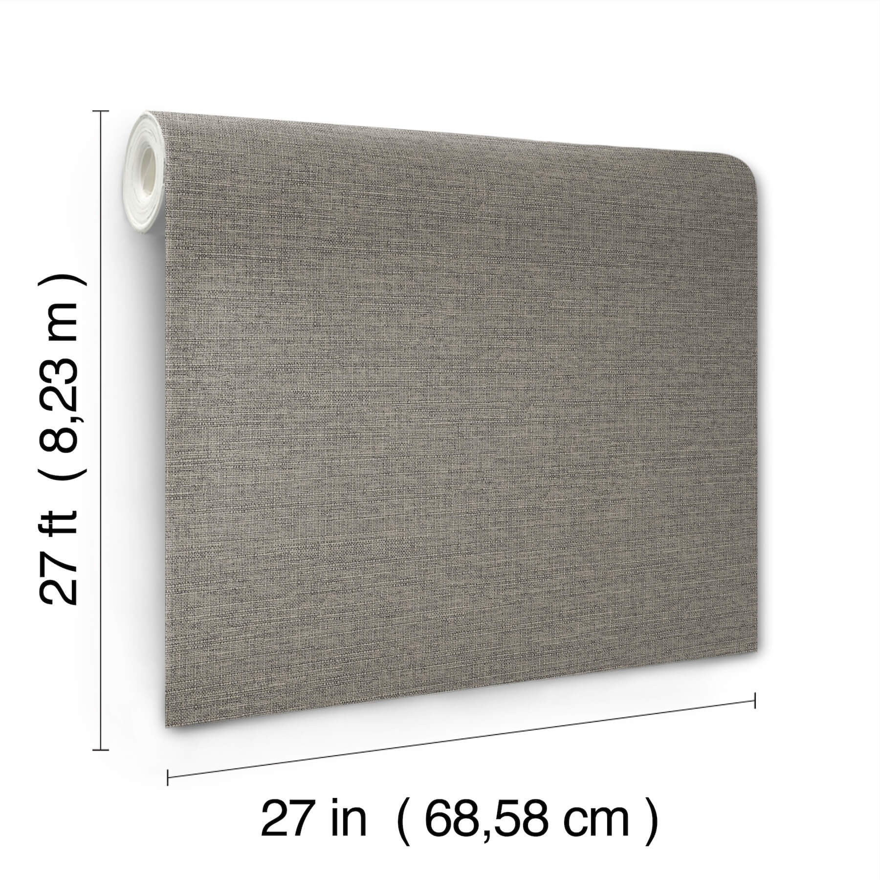 terrene-charcoal-faux-linen-wallpaper-york-wallcoverings-uw1020n - York Wallcoverings Wallpaper