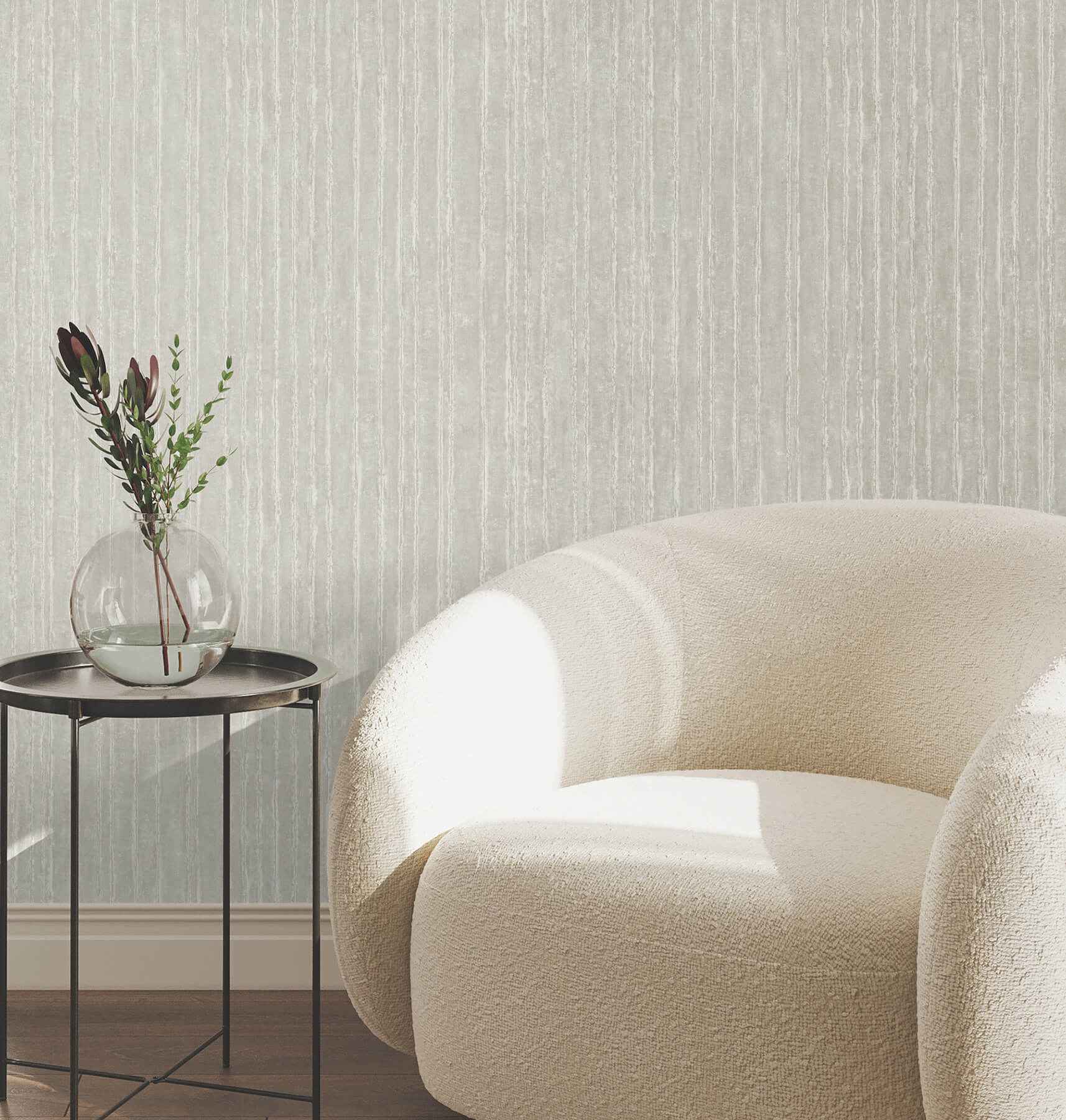 Precious Metal Silver Corrugated Wallpaper - York Wallcoverings - UW1024N - York Wallcoverings Wallpaper