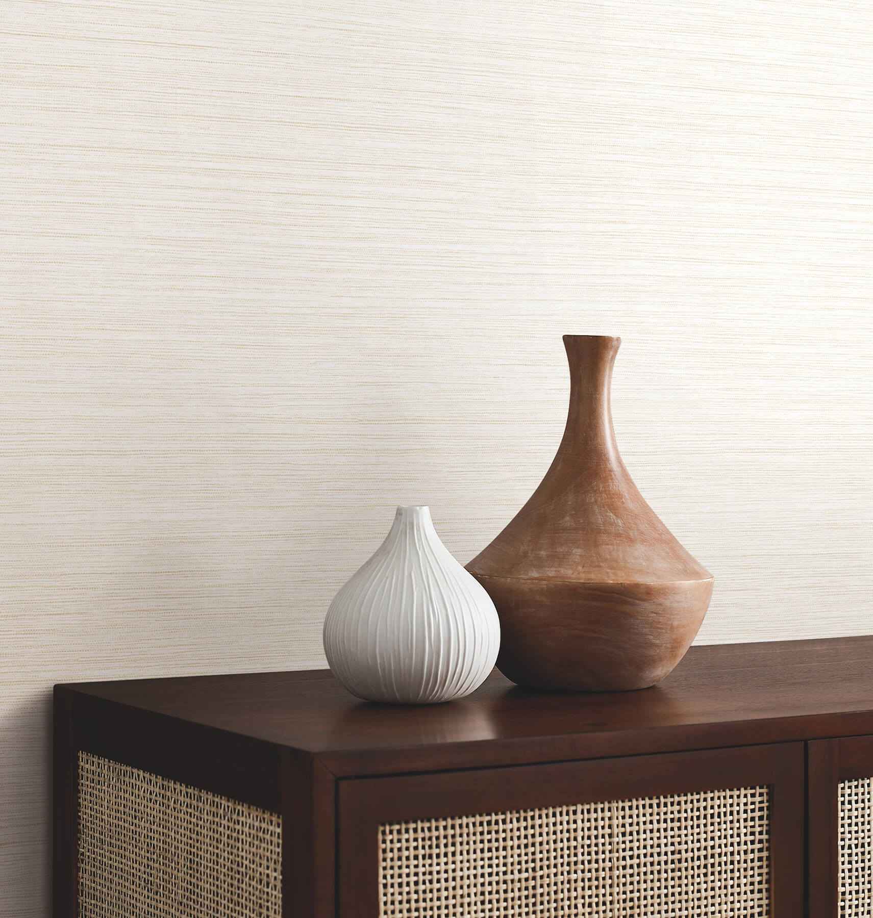 Mystic Eggshell Faux Grasscloth Wallpaper - York Wallcoverings - UW1029N - York Wallcoverings Wallpaper