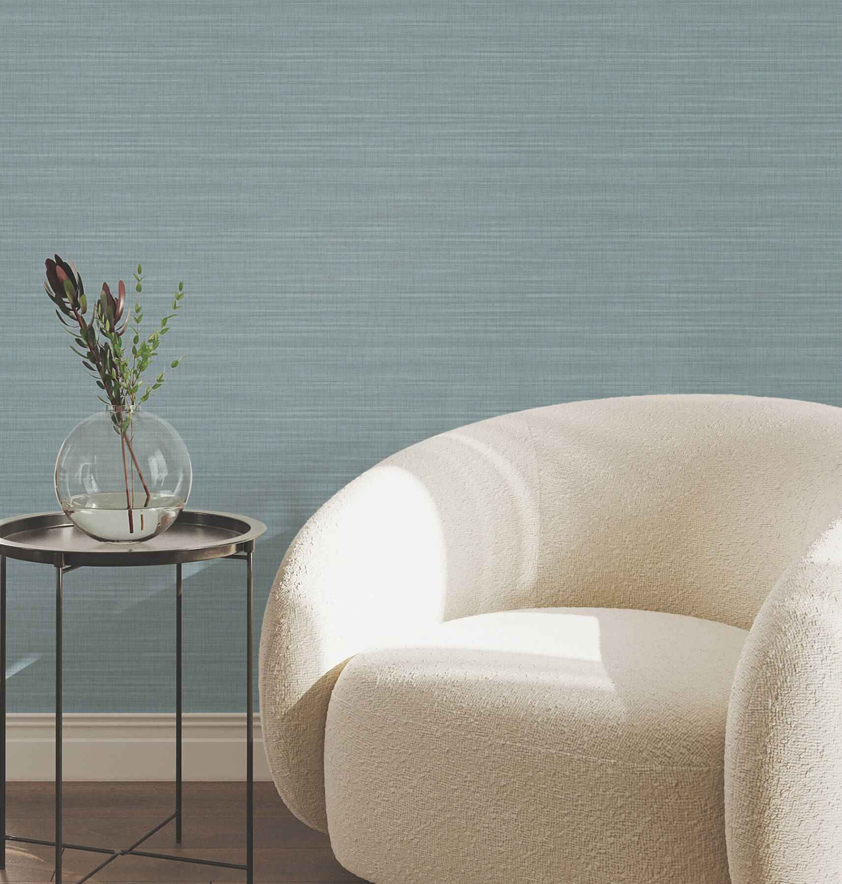 Down To Earth Aquamarine Striated Wallpaper - York Wallcoverings - UW1040N - York Wallcoverings Wallpaper