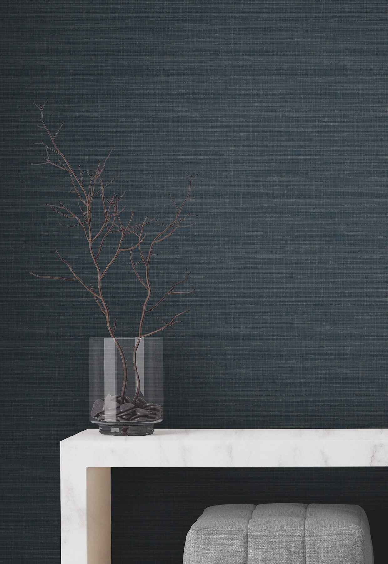 Down To Earth Indigo Striated Wallpaper - York Wallcoverings - UW1041N - York Wallcoverings Wallpaper