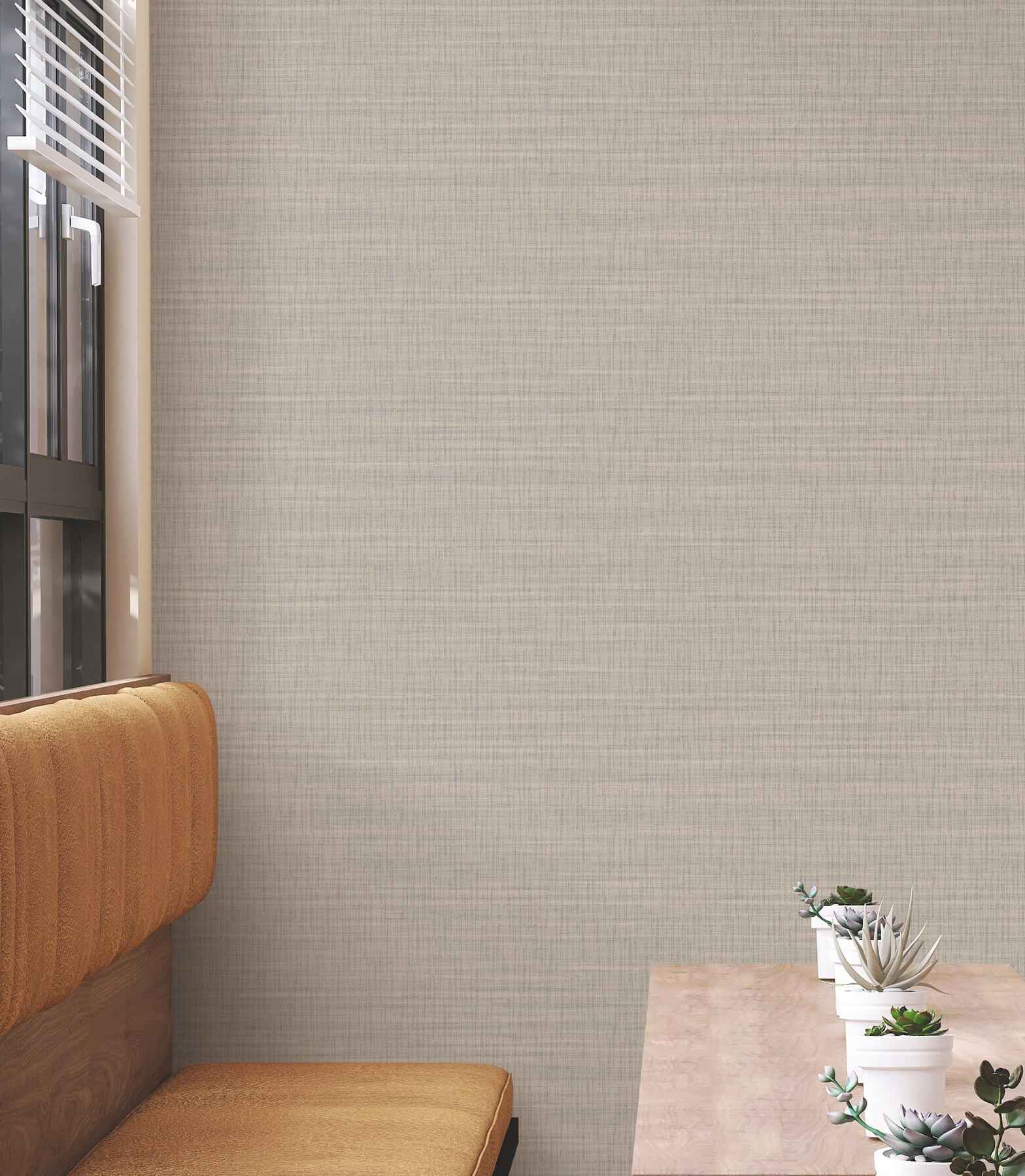 Down To Earth Taupe Striated Wallpaper - York Wallcoverings - UW1044N - York Wallcoverings Wallpaper
