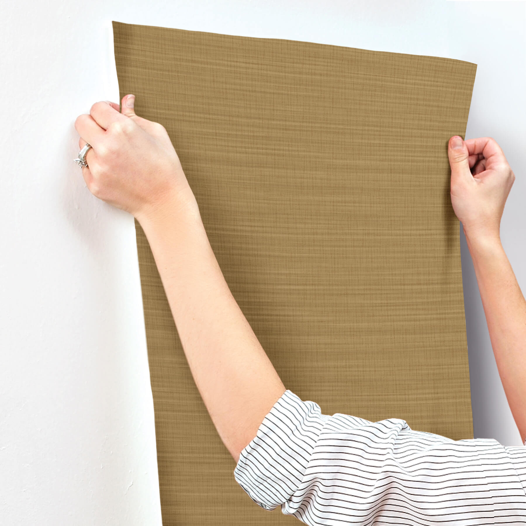 down-to-earth-brass-striated-wallpaper-york-wallcoverings-uw1045n - York Wallcoverings Wallpaper