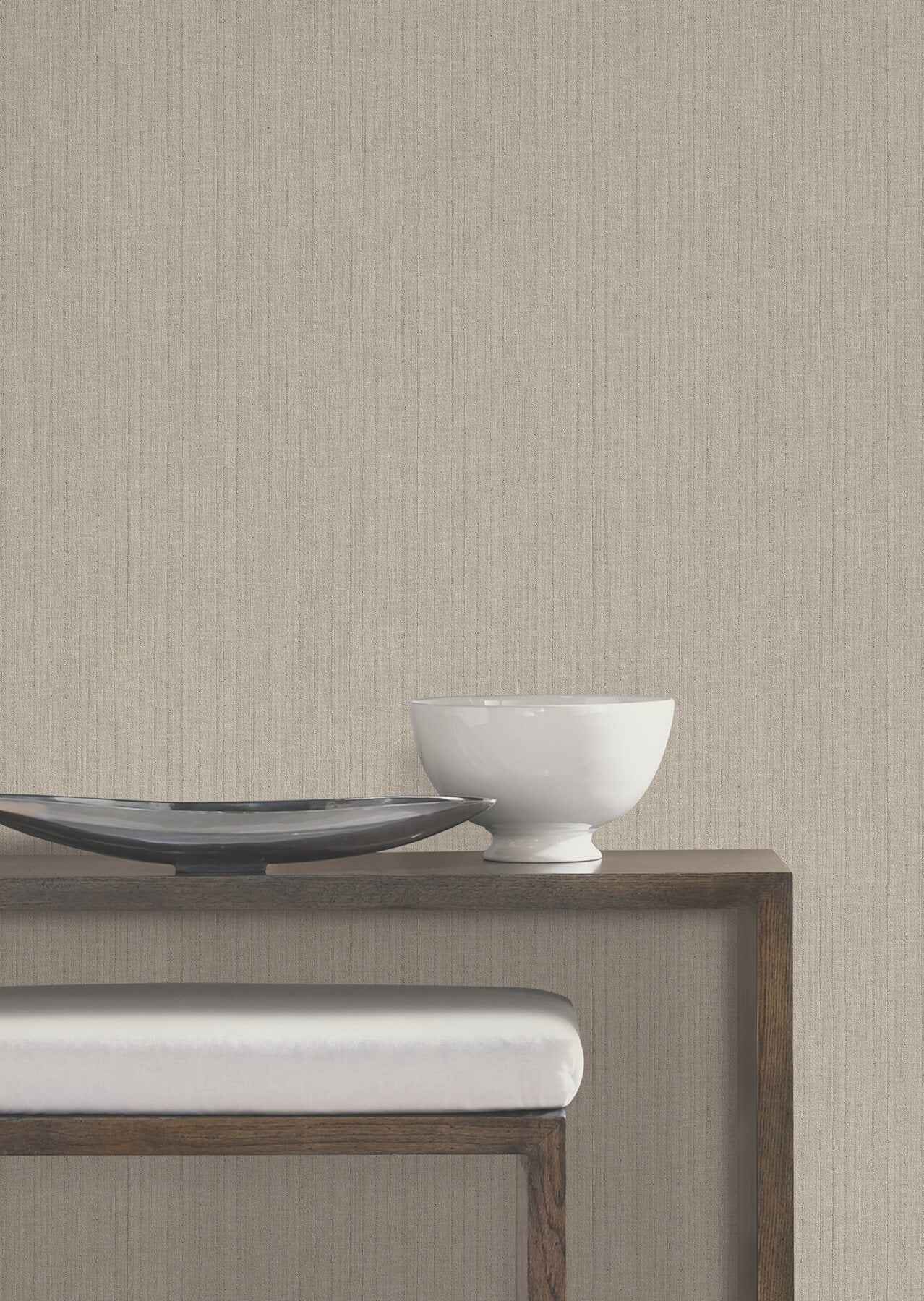 Silk Spun Light Brown Tactile Stripe Wallpaper - York Wallcoverings - UW1053N - York Wallcoverings Wallpaper