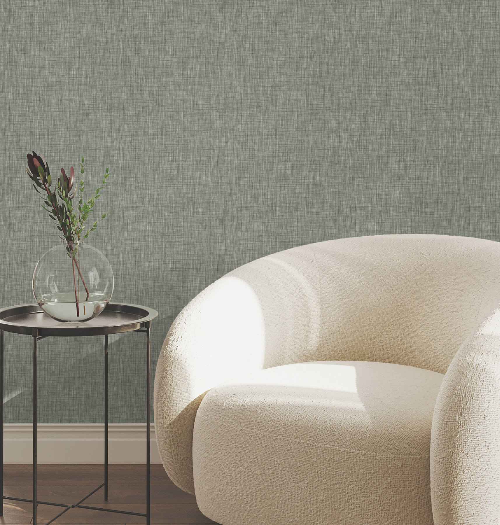 Crossover Green Crosshatch Wallpaper - York Wallcoverings - UW1063N - York Wallcoverings Wallpaper