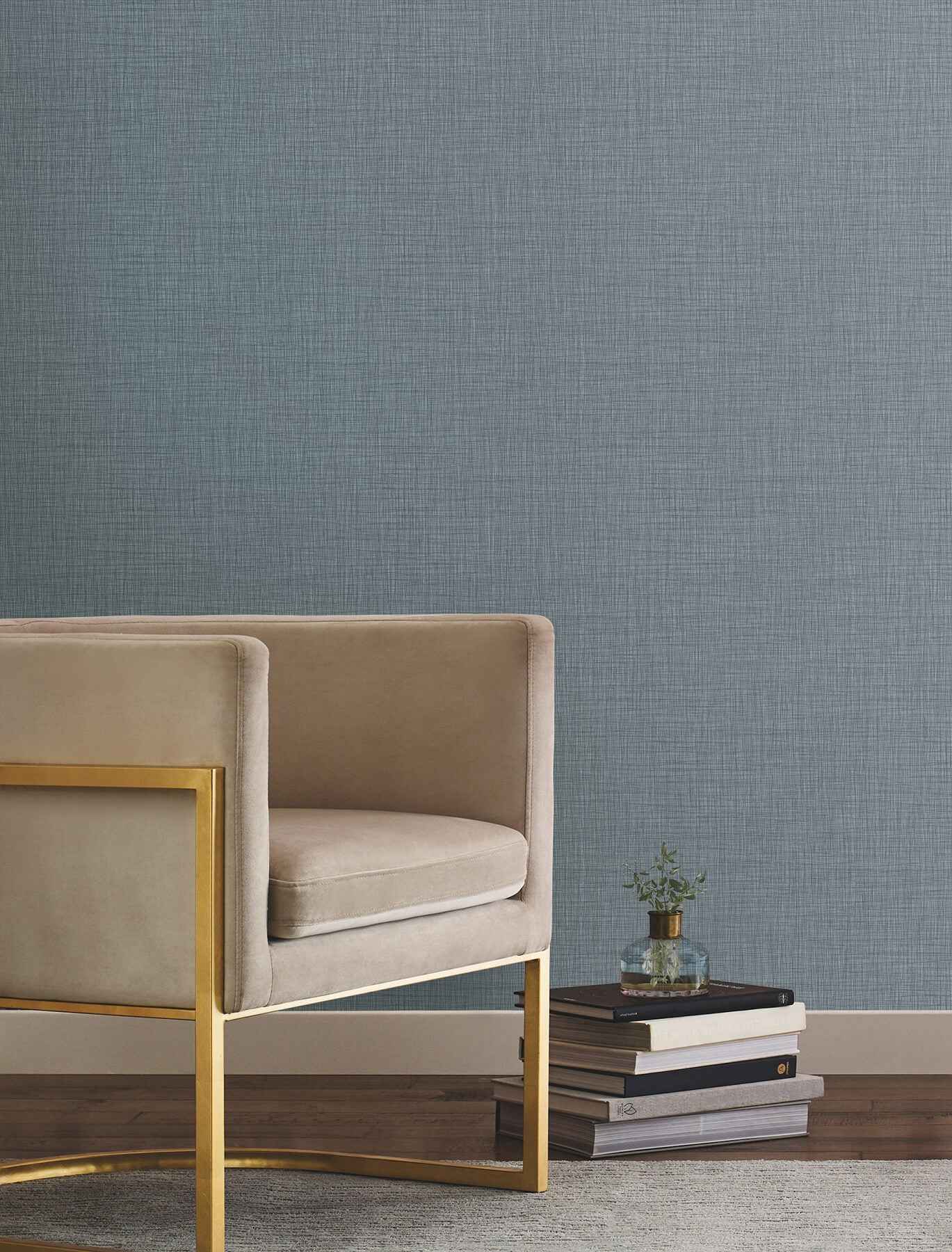 Crossover Blue Crosshatch Wallpaper - York Wallcoverings - UW1064N - York Wallcoverings Wallpaper