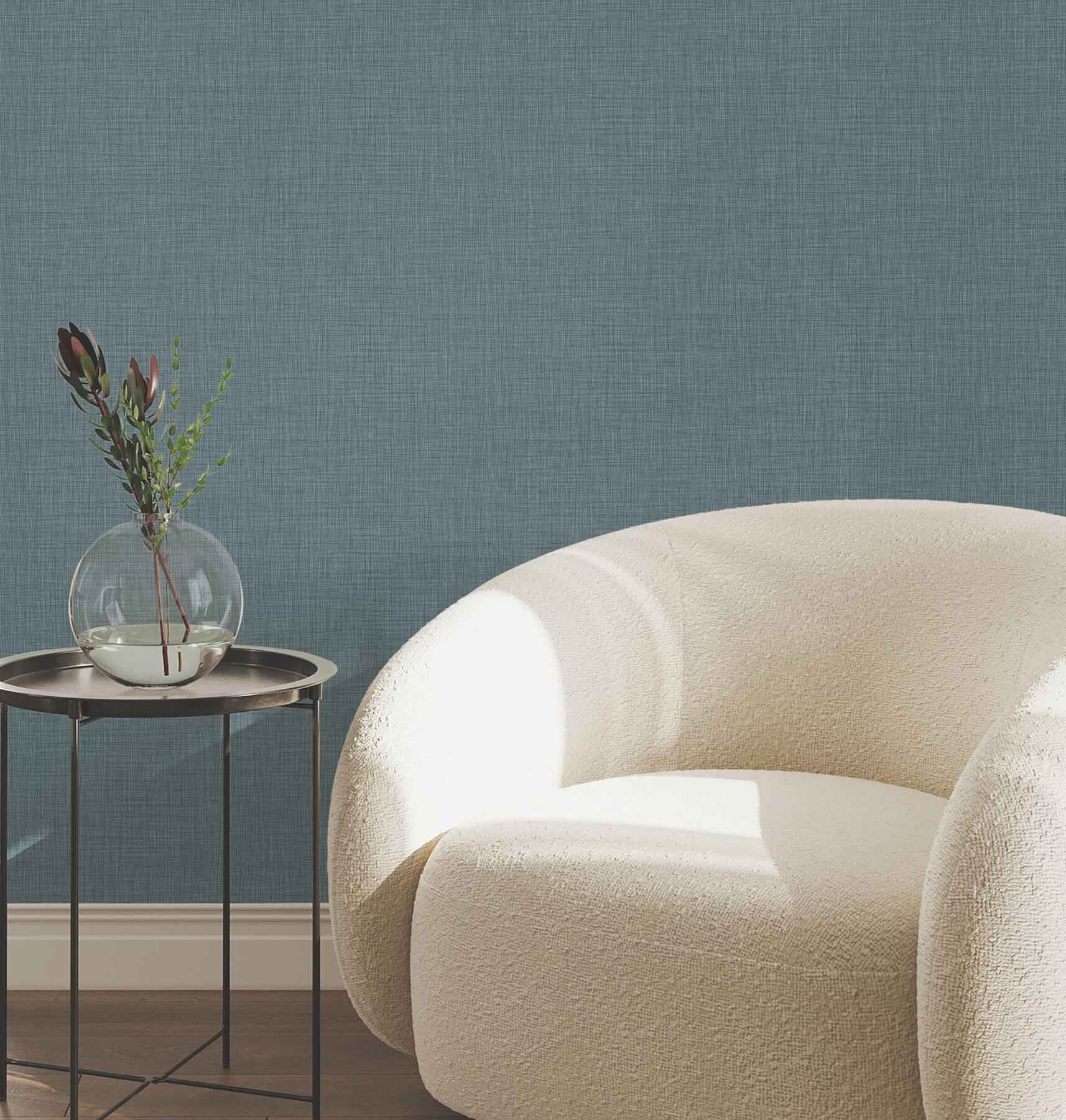 Crossover Blue Crosshatch Wallpaper - York Wallcoverings - UW1064N - York Wallcoverings Wallpaper