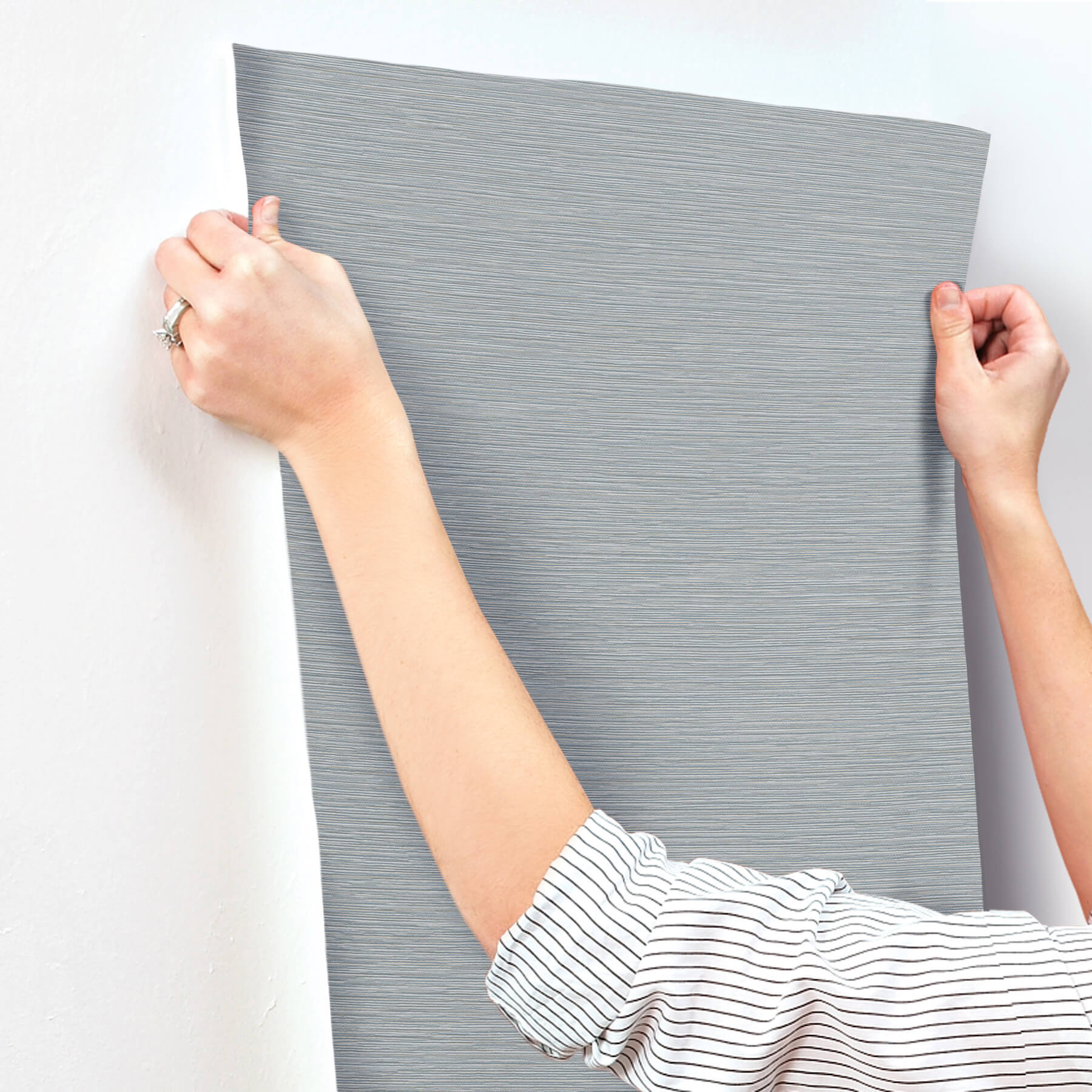 oasis-blue-faux-grasscloth-wallpaper-york-wallcoverings-uw1071n - York Wallcoverings Wallpaper