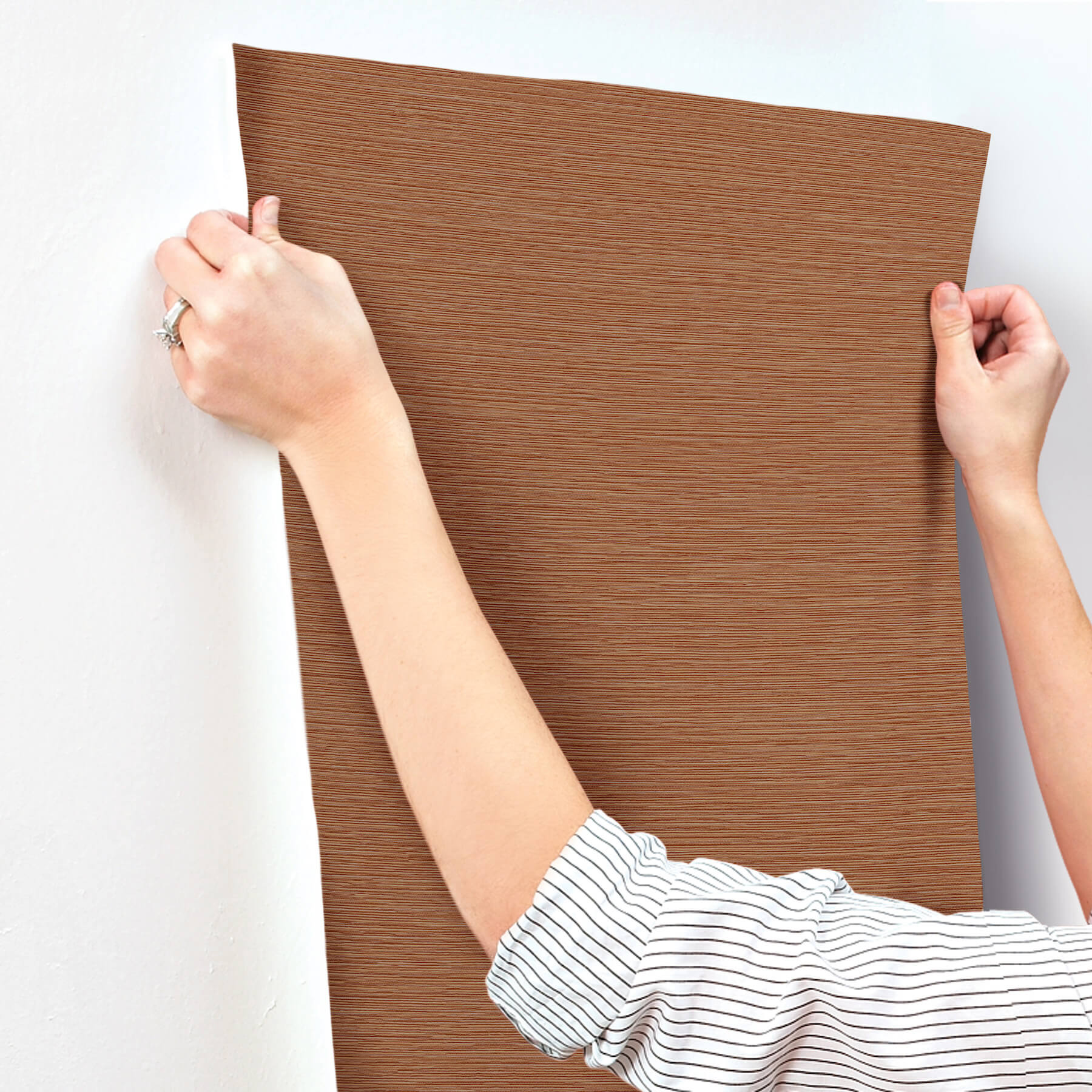oasis-rust-faux-grasscloth-wallpaper-york-wallcoverings-uw1076n - York Wallcoverings Wallpaper