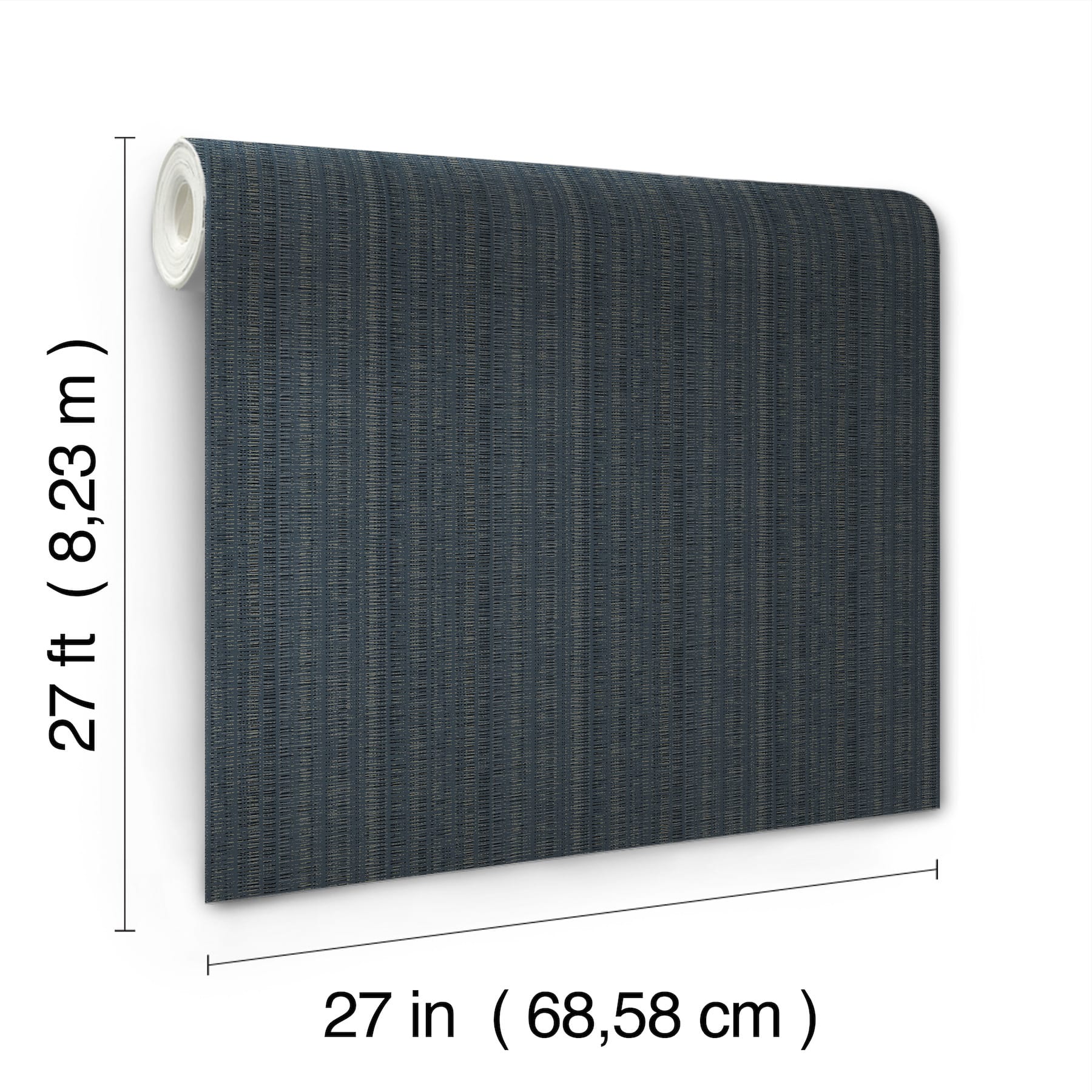 line-in-the-sand-indigo-woven-stripe-wallpaper-york-wallcoverings-uw1092n - York Wallpaper Wallpaper