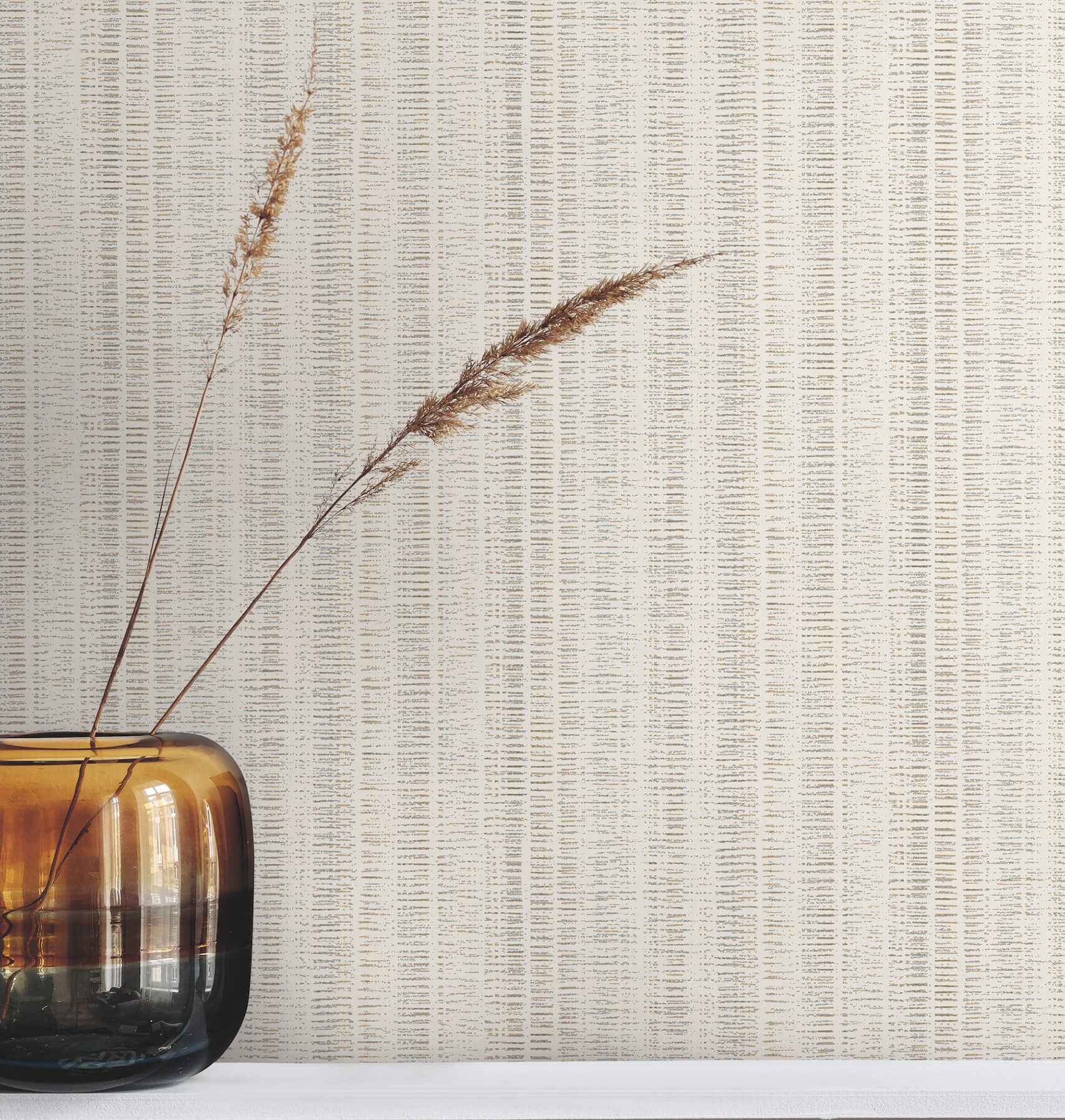 Line in the Sand Off White Woven Stripe Wallpaper - York Wallcoverings - UW1093N - York Wallcoverings Wallpaper