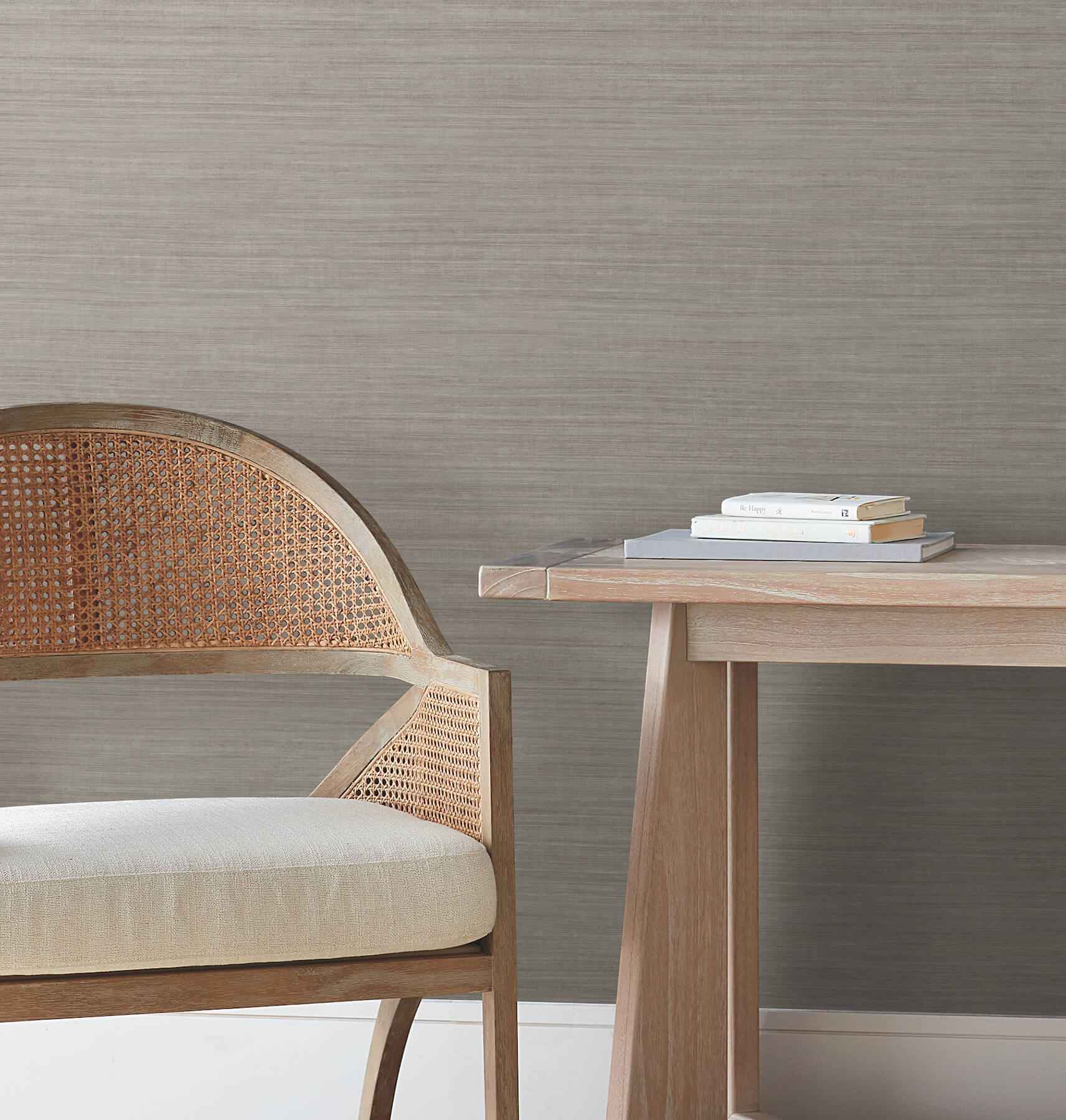 Silk Essence Neutral Faux Fabric Wallpaper - York Wallcoverings - UW1102N - York Wallcoverings Wallpaper