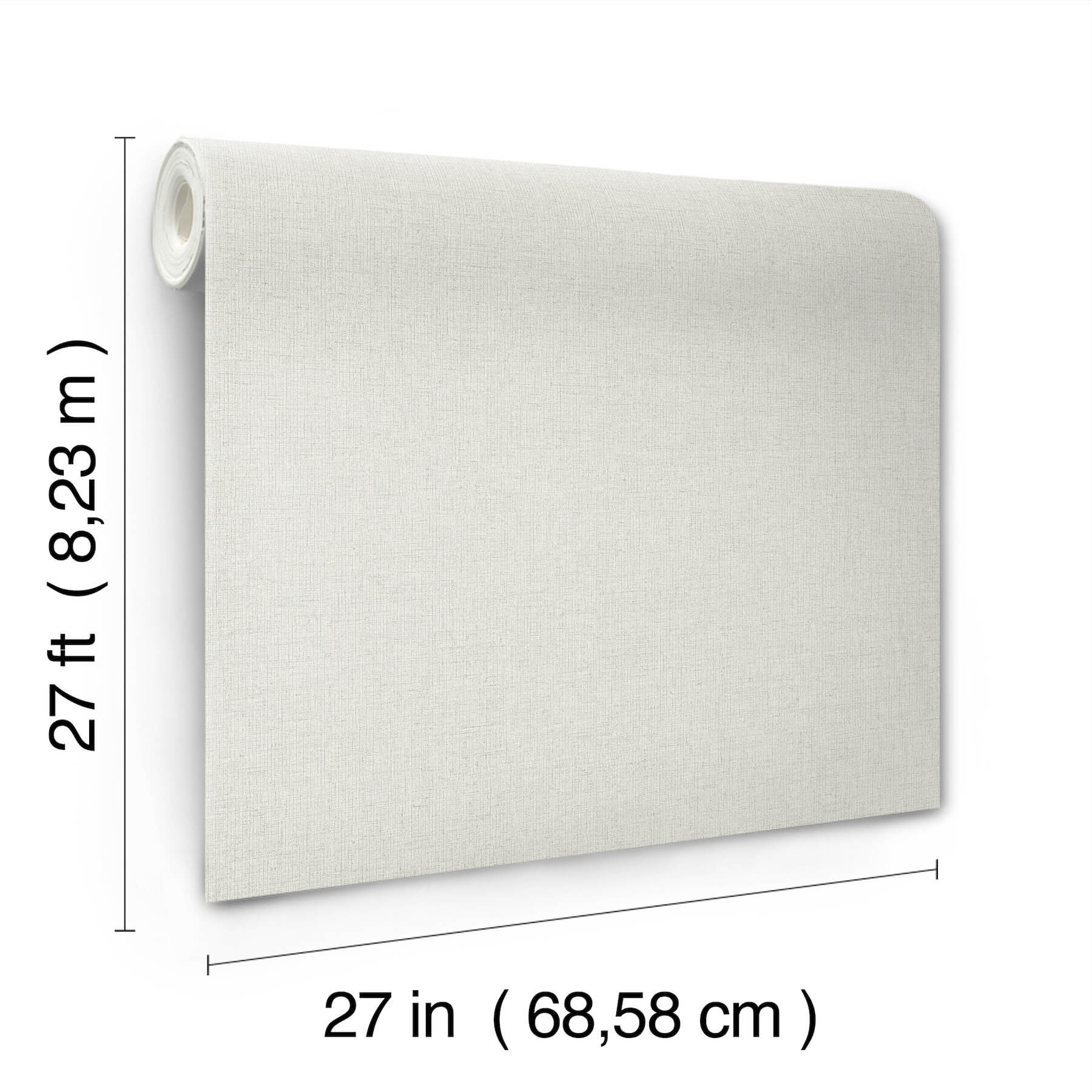 heathered-linen-off-white-faux-fabric-wallpaper-york-wallcoverings-uw1125n - York Wallcoverings Wallpaper