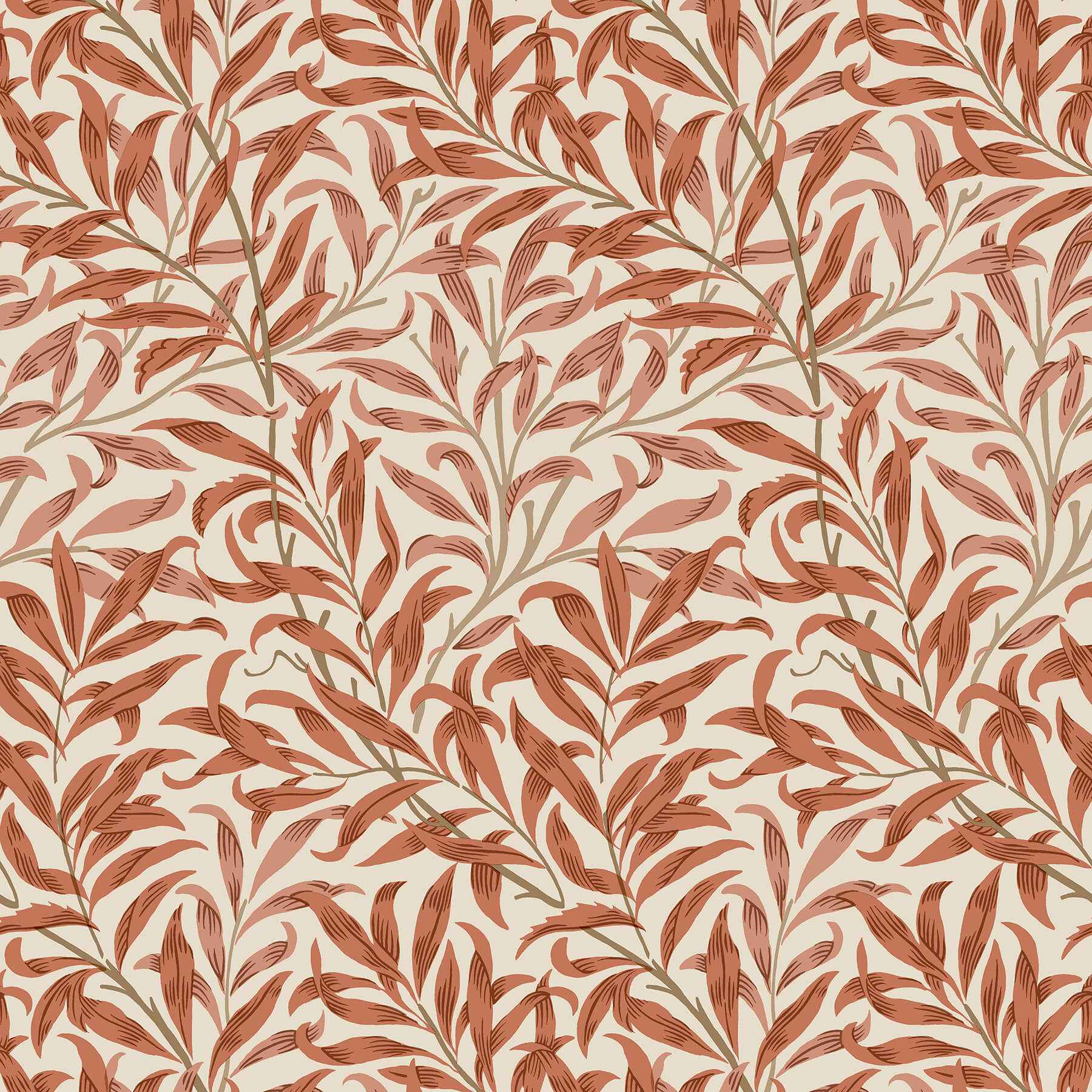 Willow Boughs Carmine Peel and Stick Wallpaper - York Wallcoverings - MCS6618