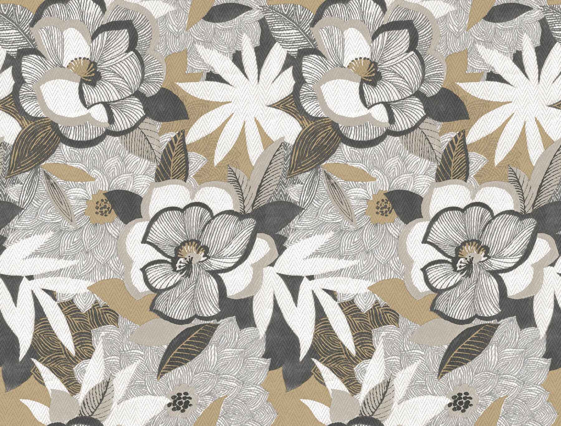 Fantasium Black Floral Peel Stick Wallpaper - York Wallcoverings - PSW1698RL - York Wallcoverings Wallpaper
