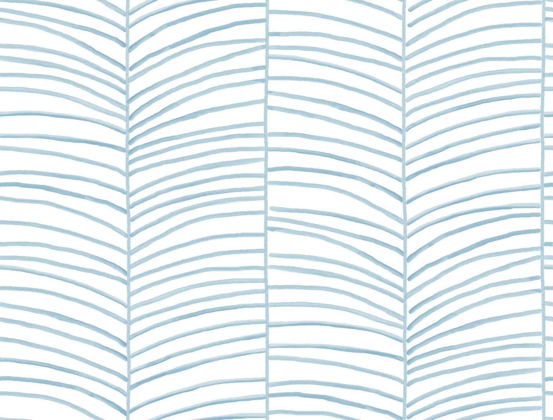 Cascade Palm Blue Chic Tropics Peel and - York Wallcoverings - PSW1703RL