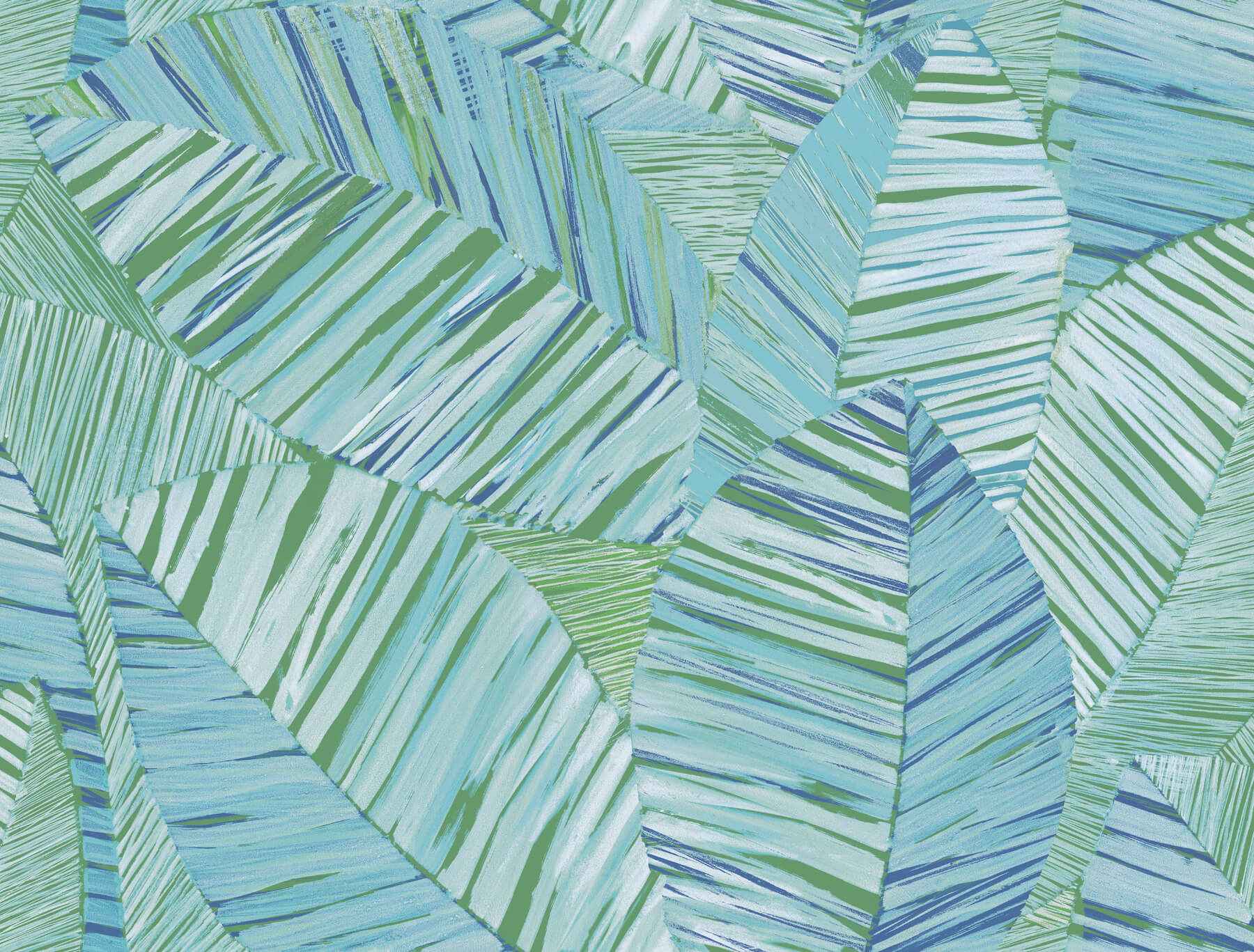 Crown Canopy Blue Palm Peel Stick Wallpaper - York Wallcoverings - PSW1704RL - York Wallcoverings Wallpaper