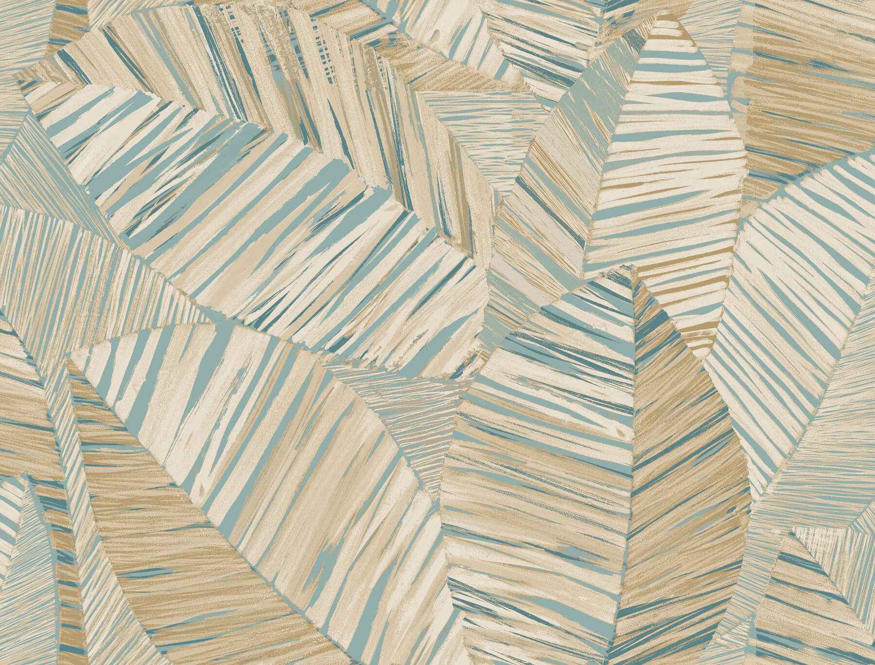Crown Canopy Teal Palm Peel Stick Wallpaper - York Wallcoverings - PSW1706RL