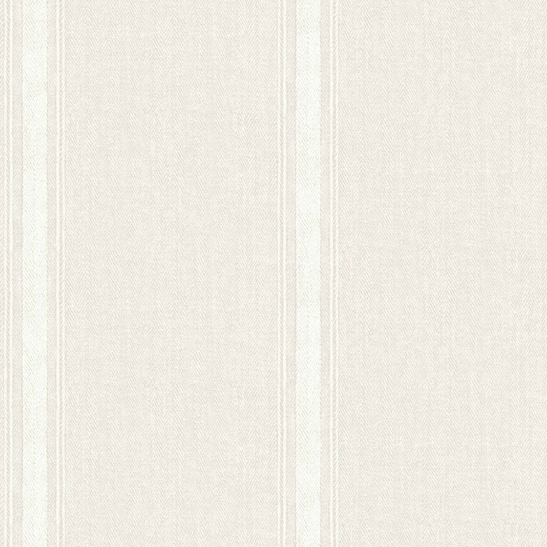 Linette Cream Fabric Stripe Wallpaper - York Wallcoverings - 4192-12465