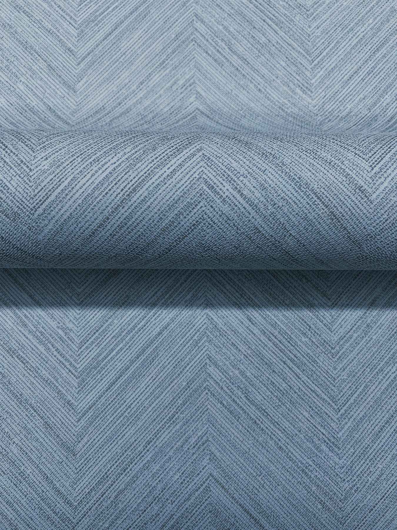 Caladesi Blue Linen Chevron Wallpaper - York Wallcoverings - 4192-13678 - York Wallcoverings Wallpaper