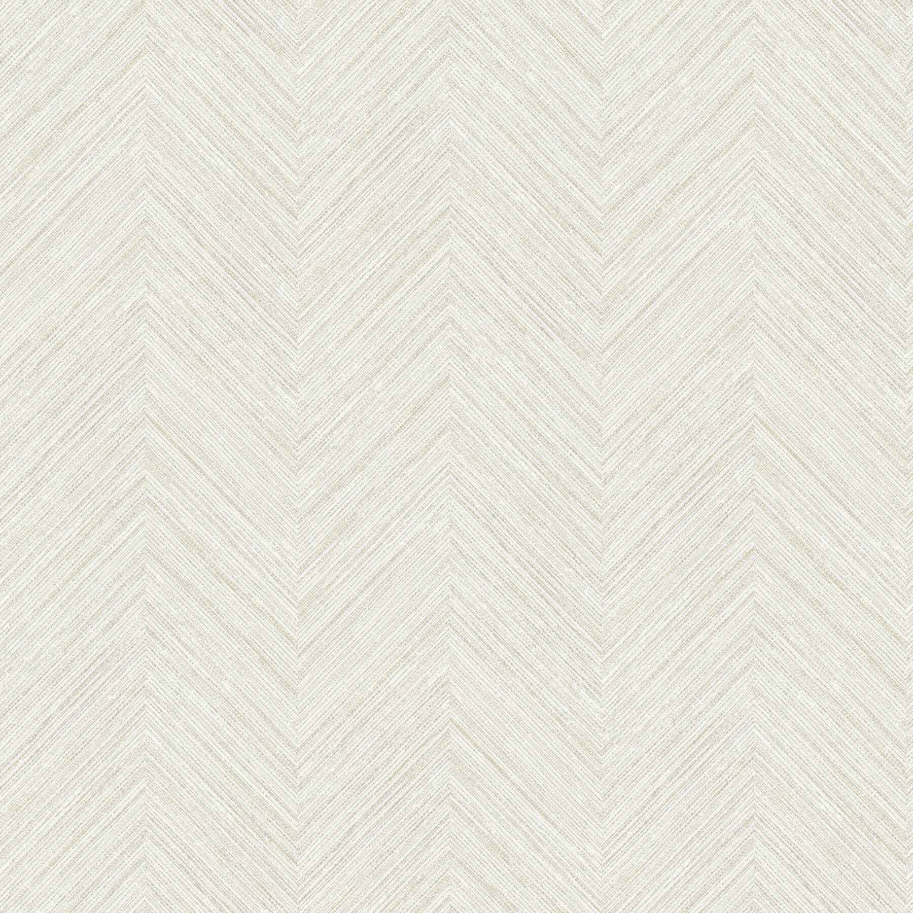 Caladesi Light Grey Linen Chevron Wallpaper - York Wallcoverings - 4192-13679 - York Wallcoverings Wallpaper