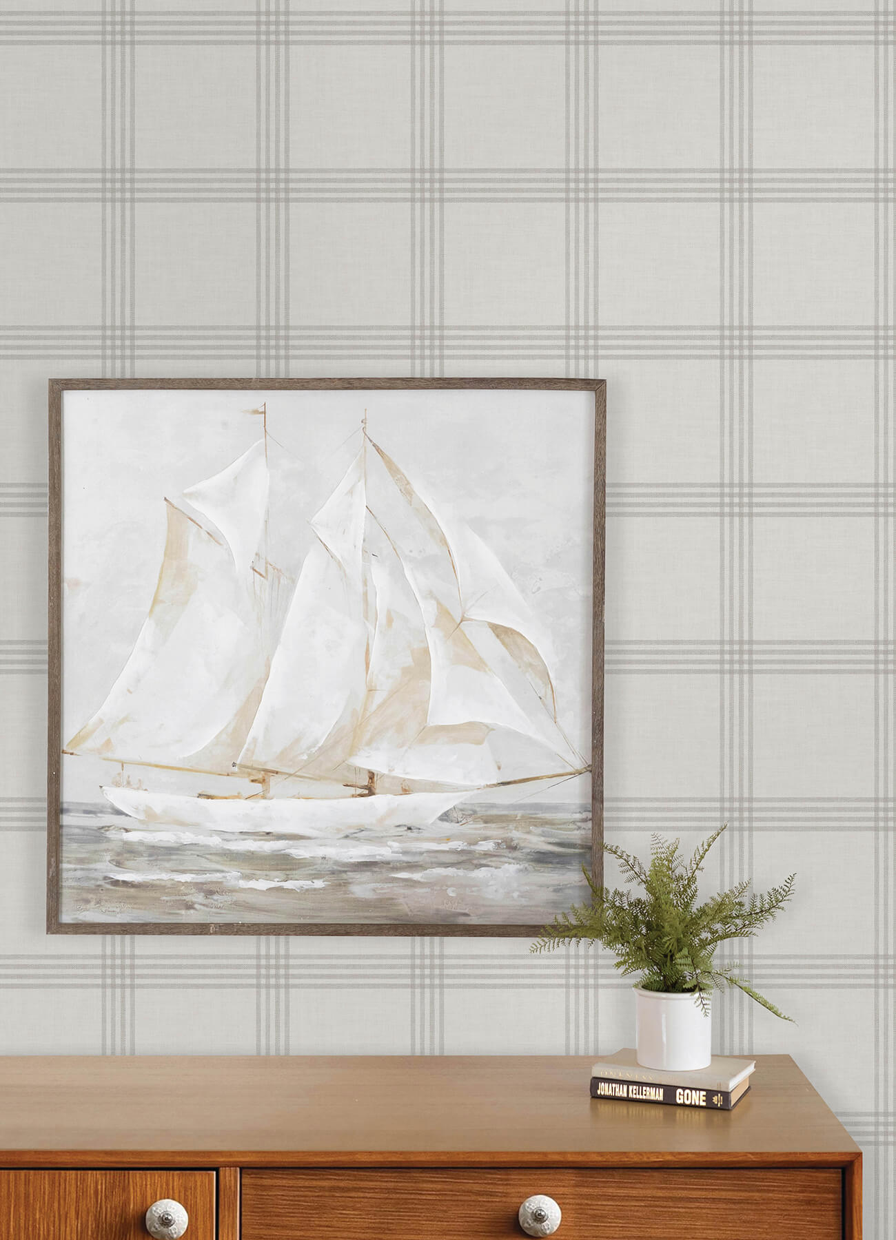 twain-dove-plaid-wallpaper-york-wallcoverings-4192-24478 - York Wallcoverings Wallpaper