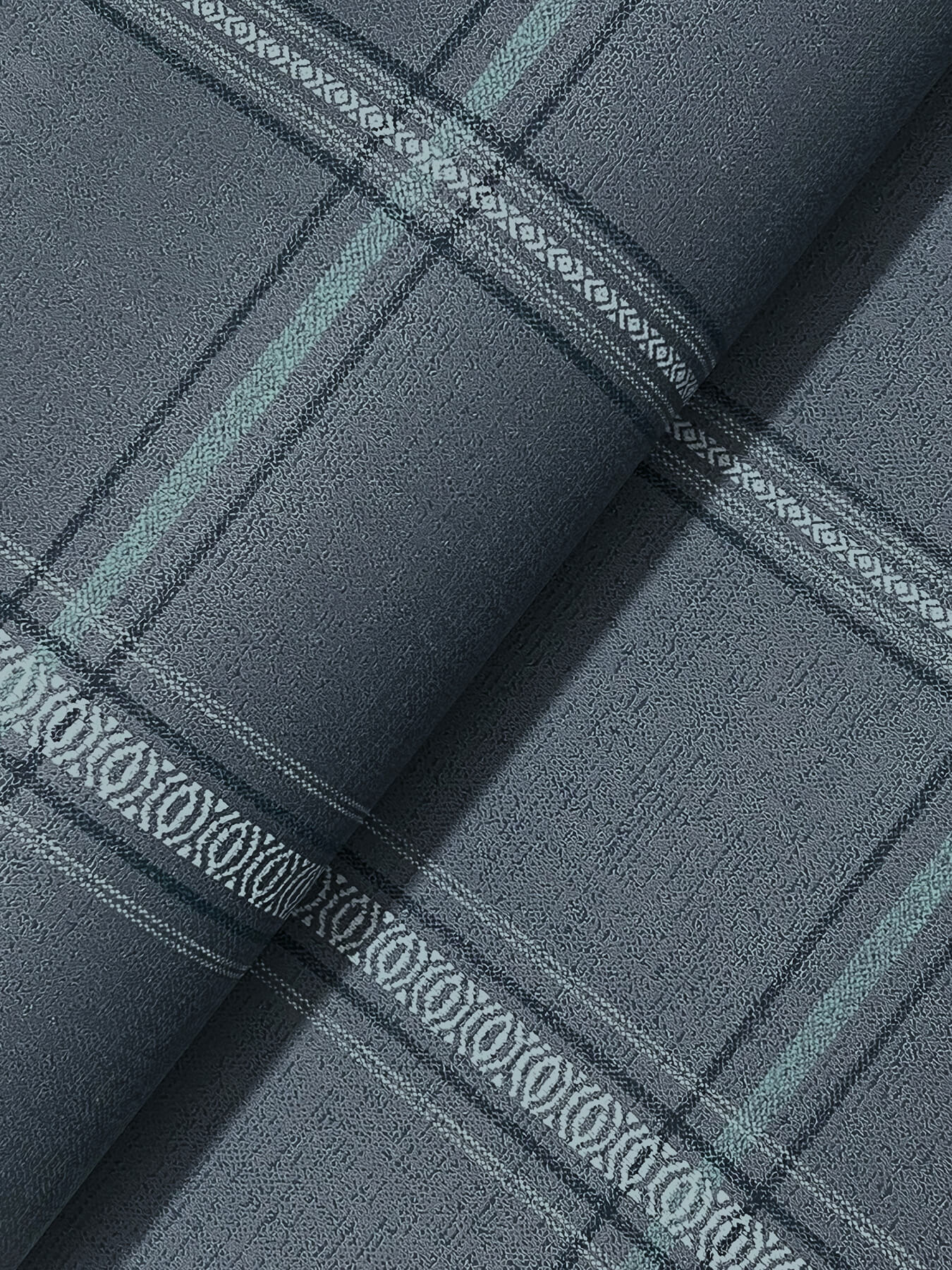 auberge-dark-blue-plaid-wallpaper-york-wallcoverings-4192-27605 - York Wallcoverings Wallpaper
