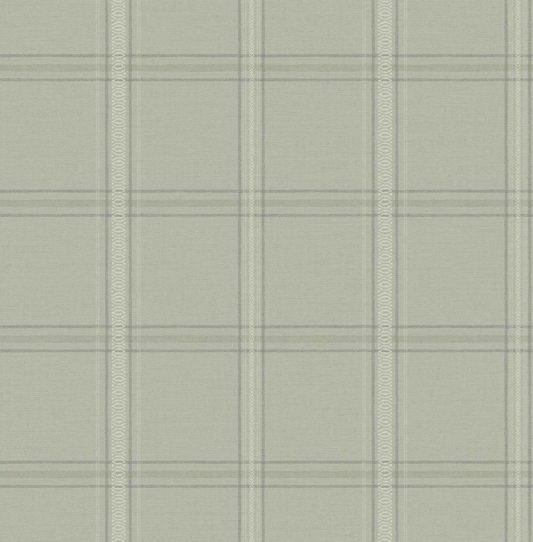 Auberge Sage Plaid Wallpaper - York Wallcoverings - 4192-27609 - York Wallcoverings Wallpaper