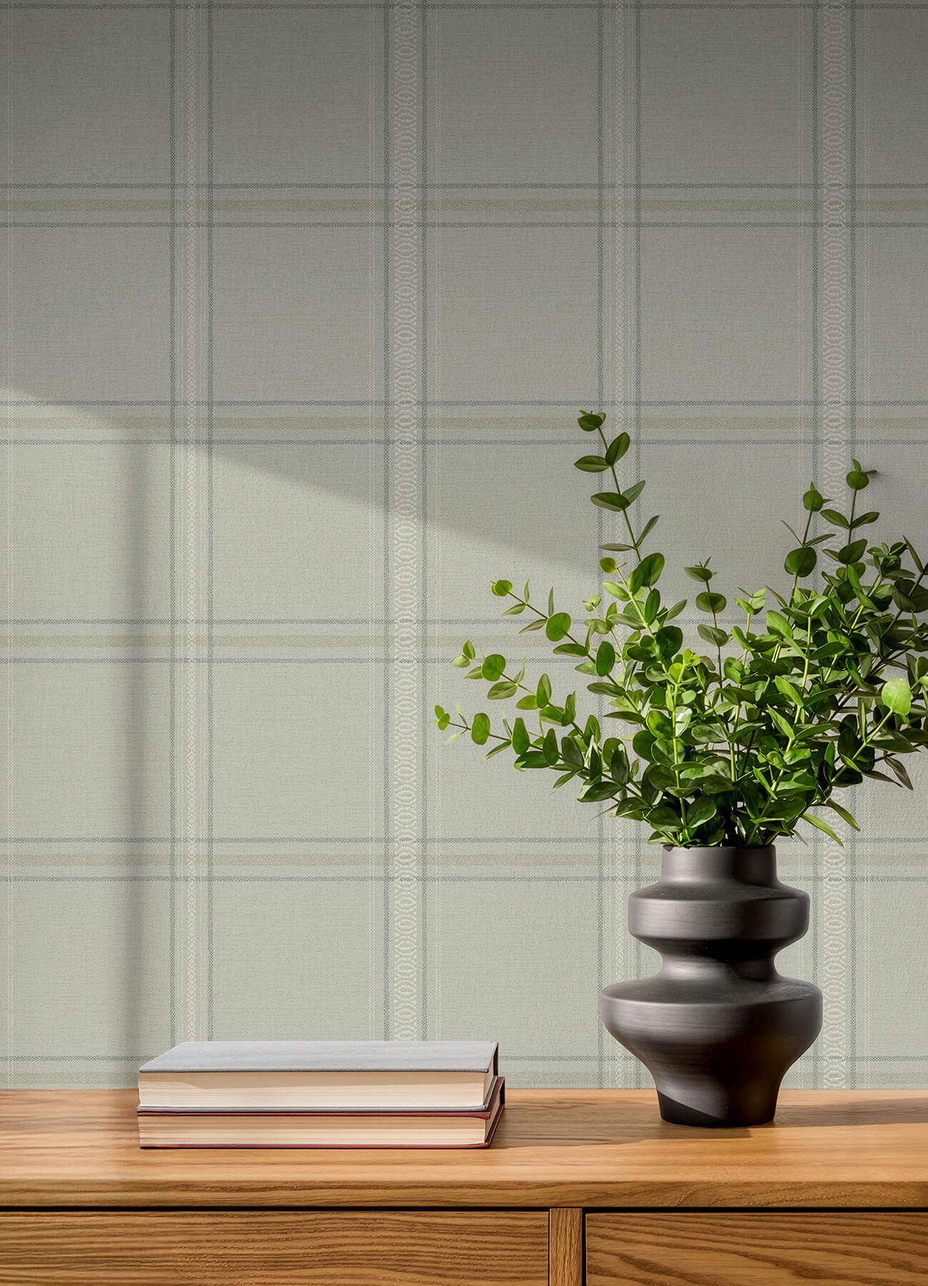 auberge-sage-plaid-wallpaper-york-wallcoverings-4192-27609 - York Wallcoverings Wallpaper