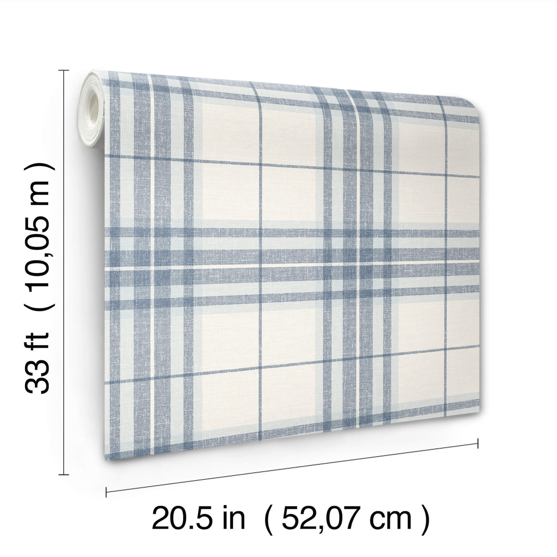 cabin-check-blue-plaid-wallpaper-york-wallcoverings-4192-27692 - York Wallcoverings Wallpaper