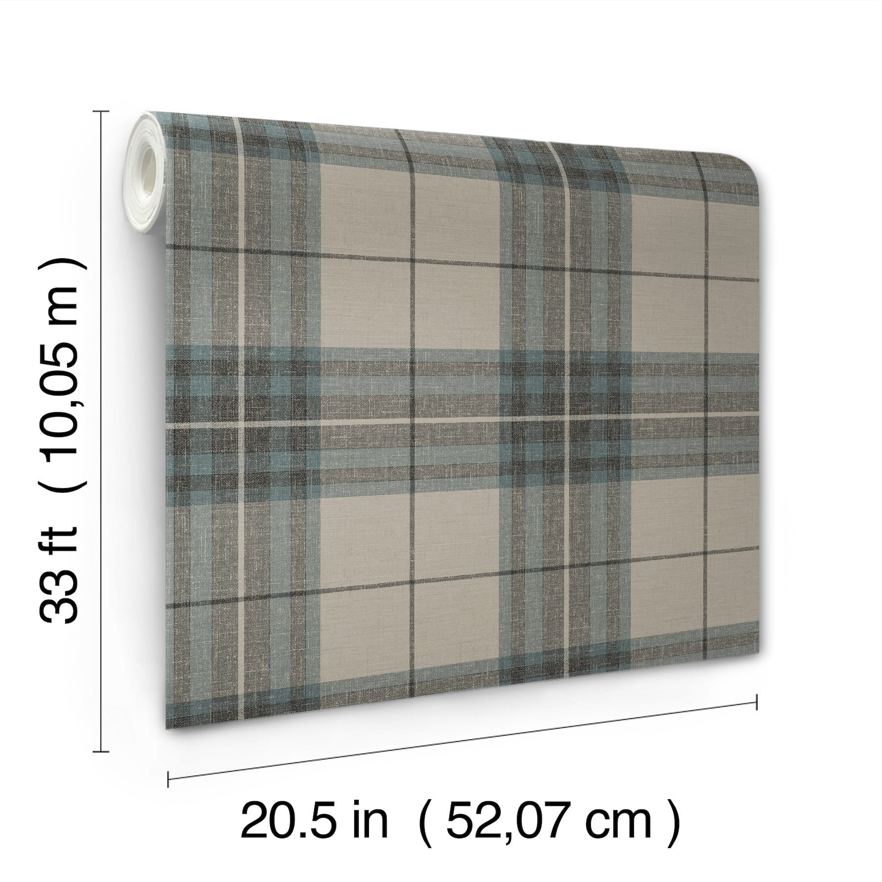 cabin-check-teal-plaid-wallpaper-york-wallcoverings-4192-27695 - York Wallpaper Wallpaper