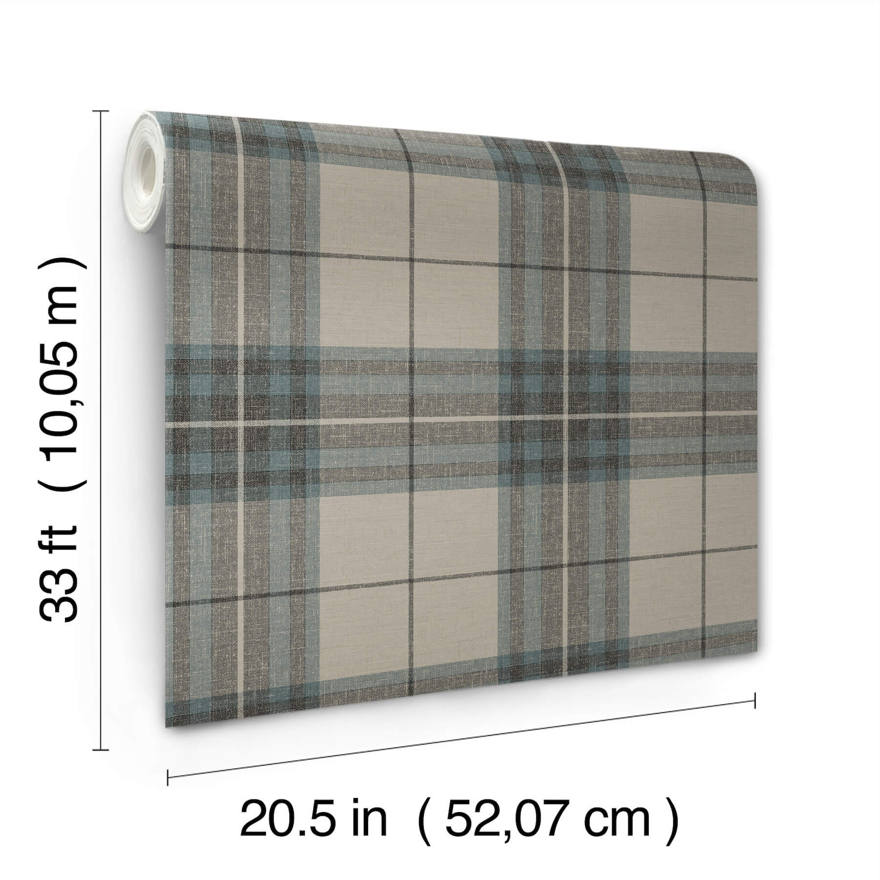 cabin-check-teal-plaid-wallpaper-york-wallcoverings-4192-27695 - York Wallcoverings Wallpaper