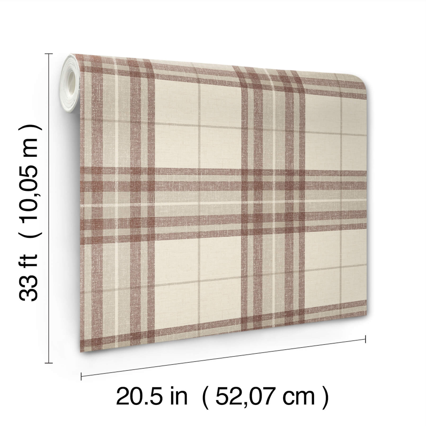 cabin-check-rust-plaid-wallpaper-york-wallcoverings-4192-27696 - York Wallcoverings Wallpaper