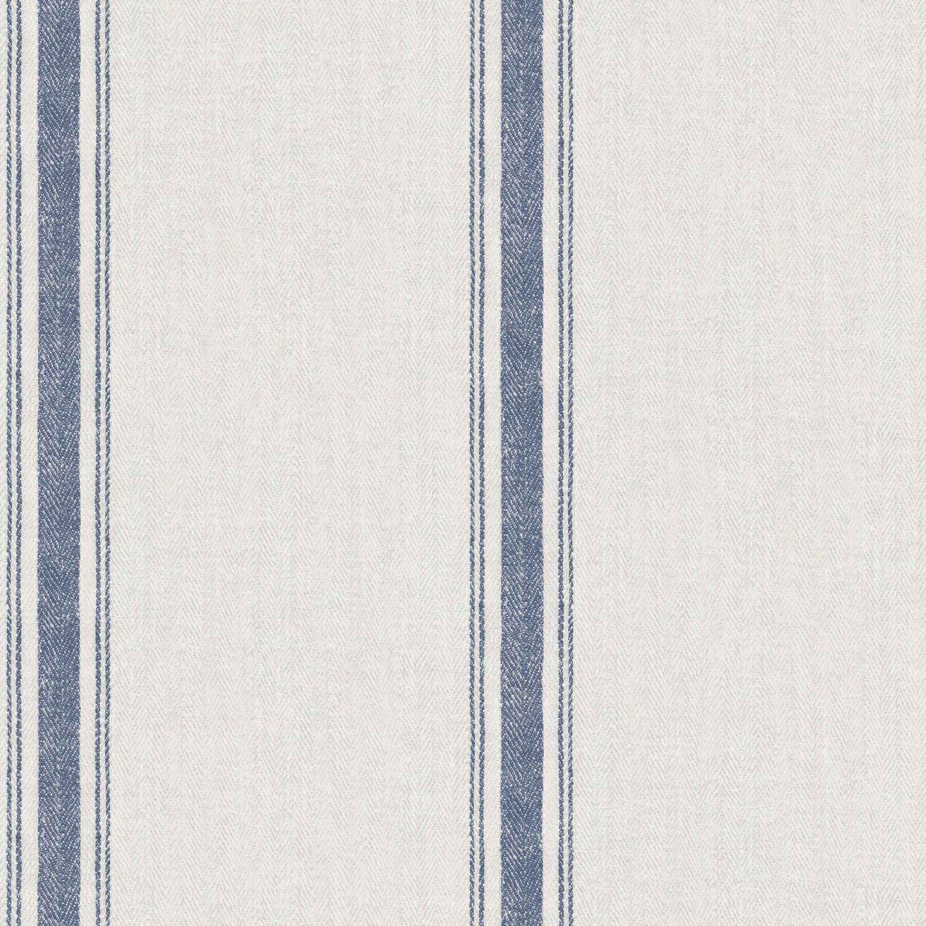 Linette Blue Fabric Stripe Wallpaper - York Wallcoverings - 4192-70067 - York Wallcoverings Wallpaper