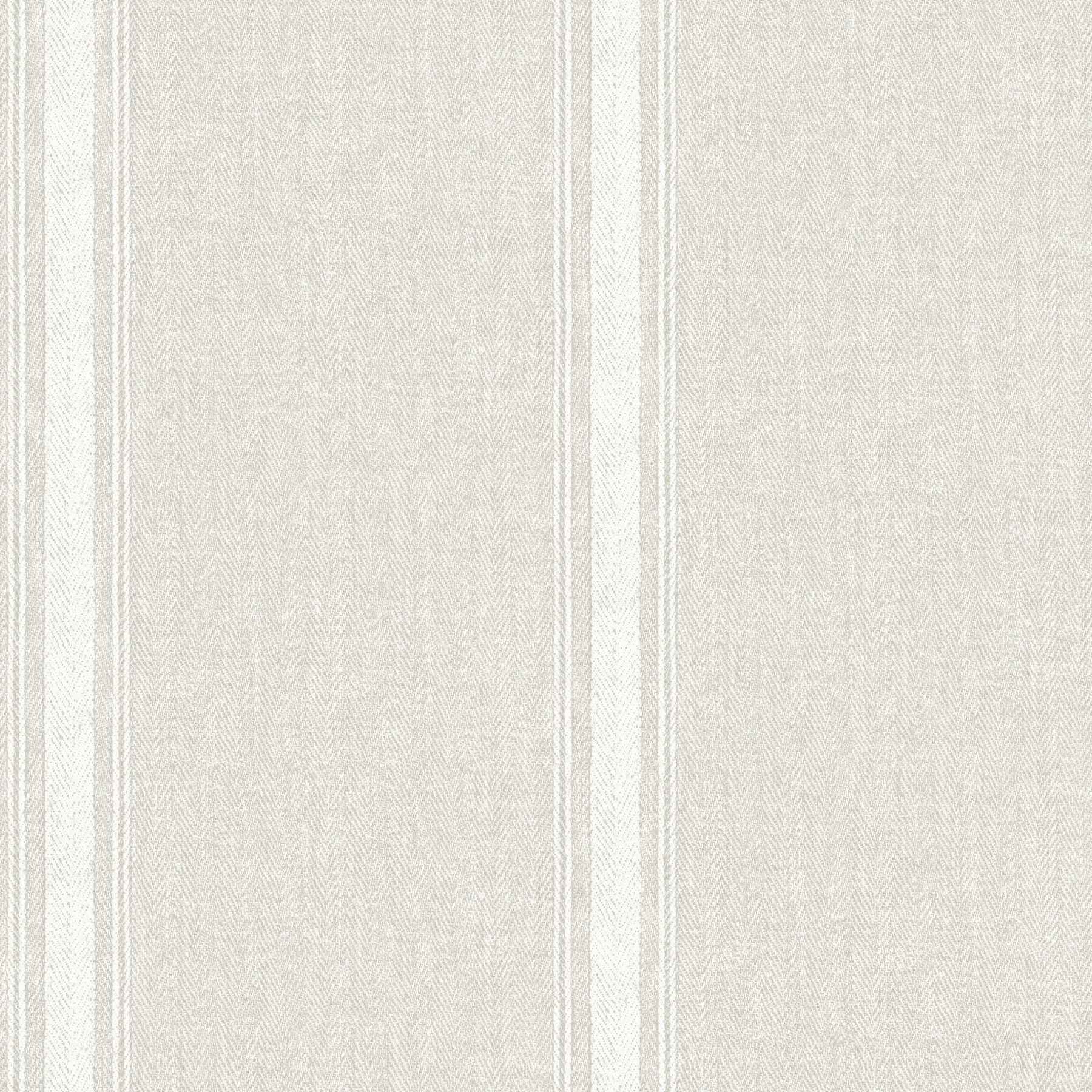 Linette Beige Fabric Stripe Wallpaper - York Wallcoverings - 4192-70070 - York Wallcoverings Wallpaper