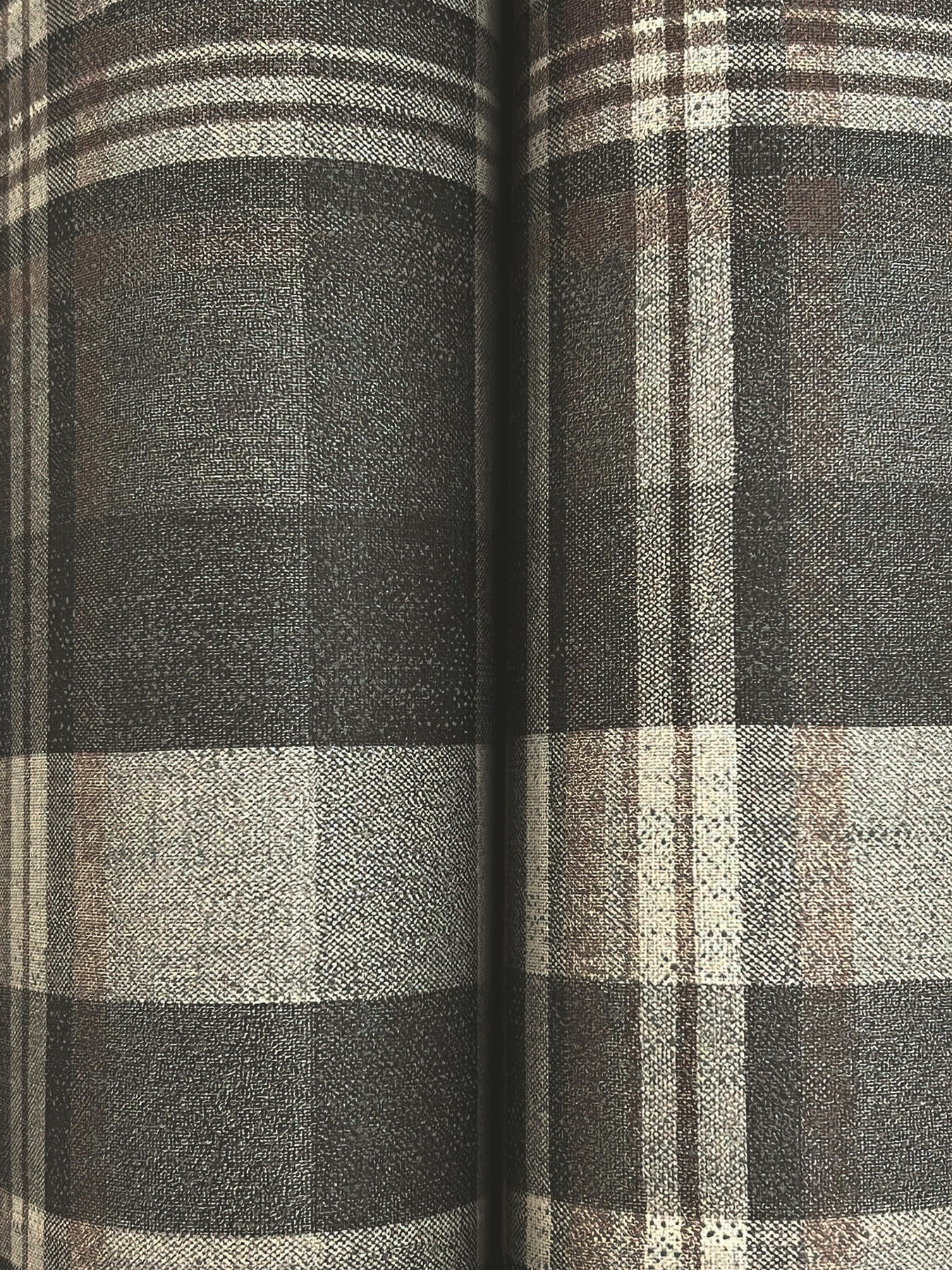 dutton-plaid-charcoal-flannel-wallpaper-york-wallcoverings-4192-72632 - York Wallcoverings Wallpaper