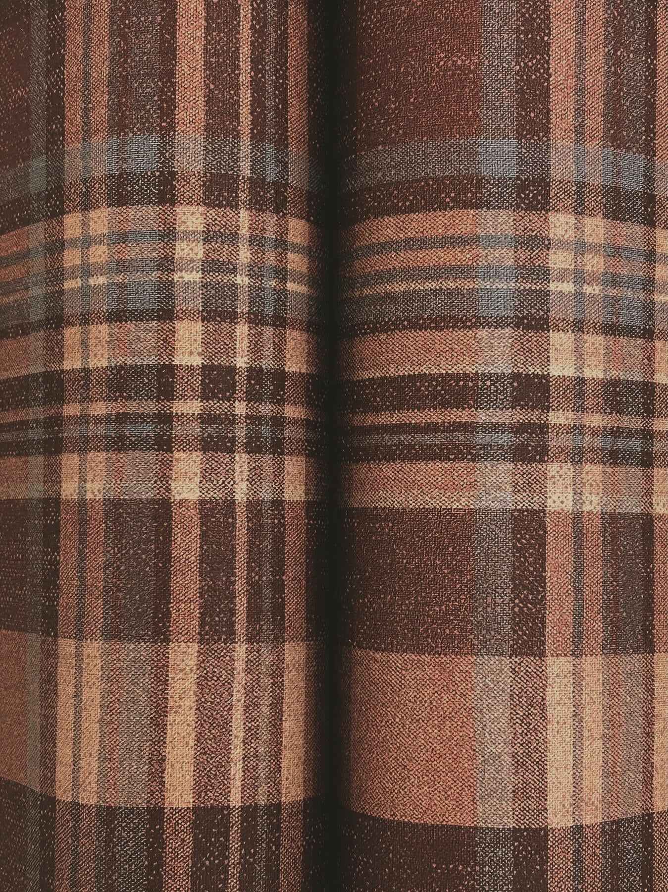Dutton Plaid Rust Flannel Wallpaper - York Wallcoverings - 4192-72636 - York Wallcoverings Wallpaper