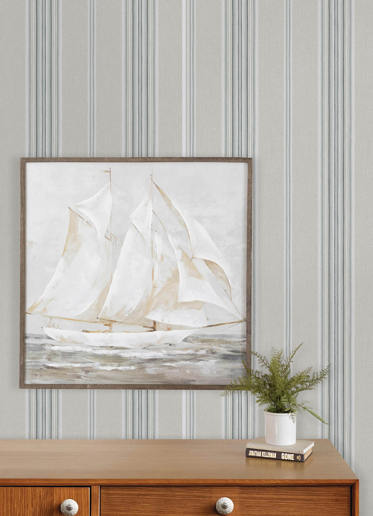 calvados-turquoise-linen-stripe-wallpaper-york-wallcoverings-4192-83122 - York Wallcoverings Wallpaper