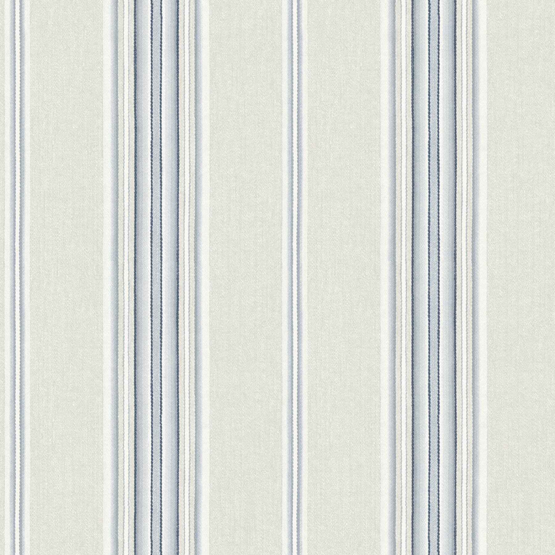 Calvados Blue Linen Stripe Wallpaper - York Wallcoverings - 4192-83123