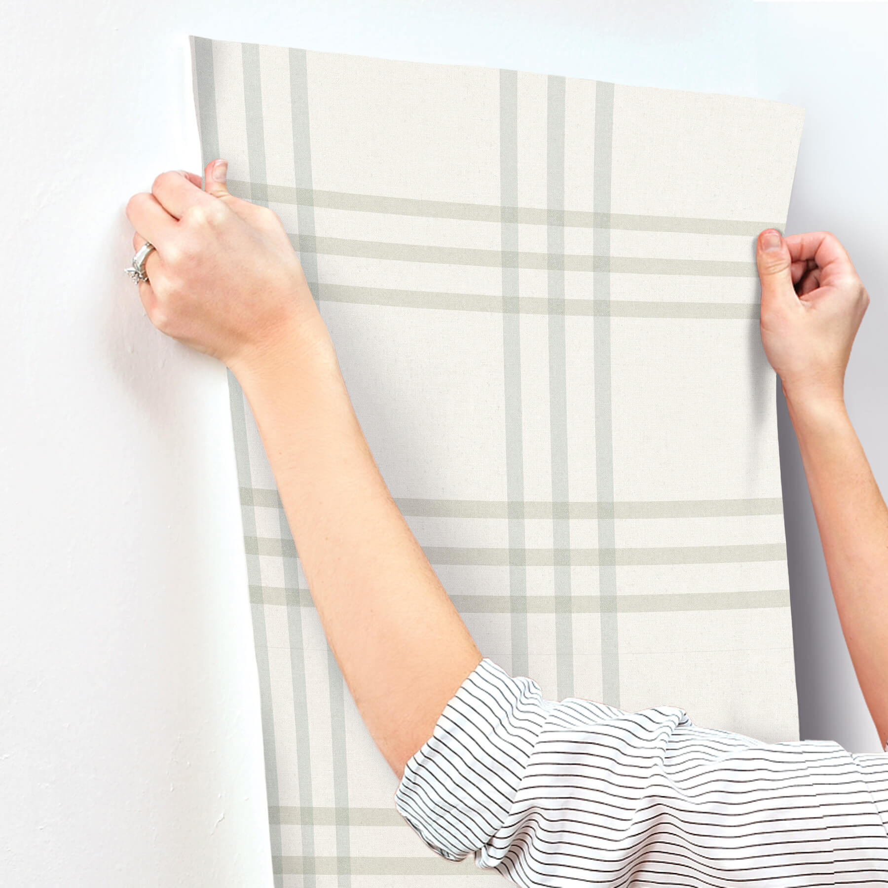 fletcher-aqua-plaid-wallpaper-york-wallcoverings-4192-83400 - York Wallcoverings Wallpaper