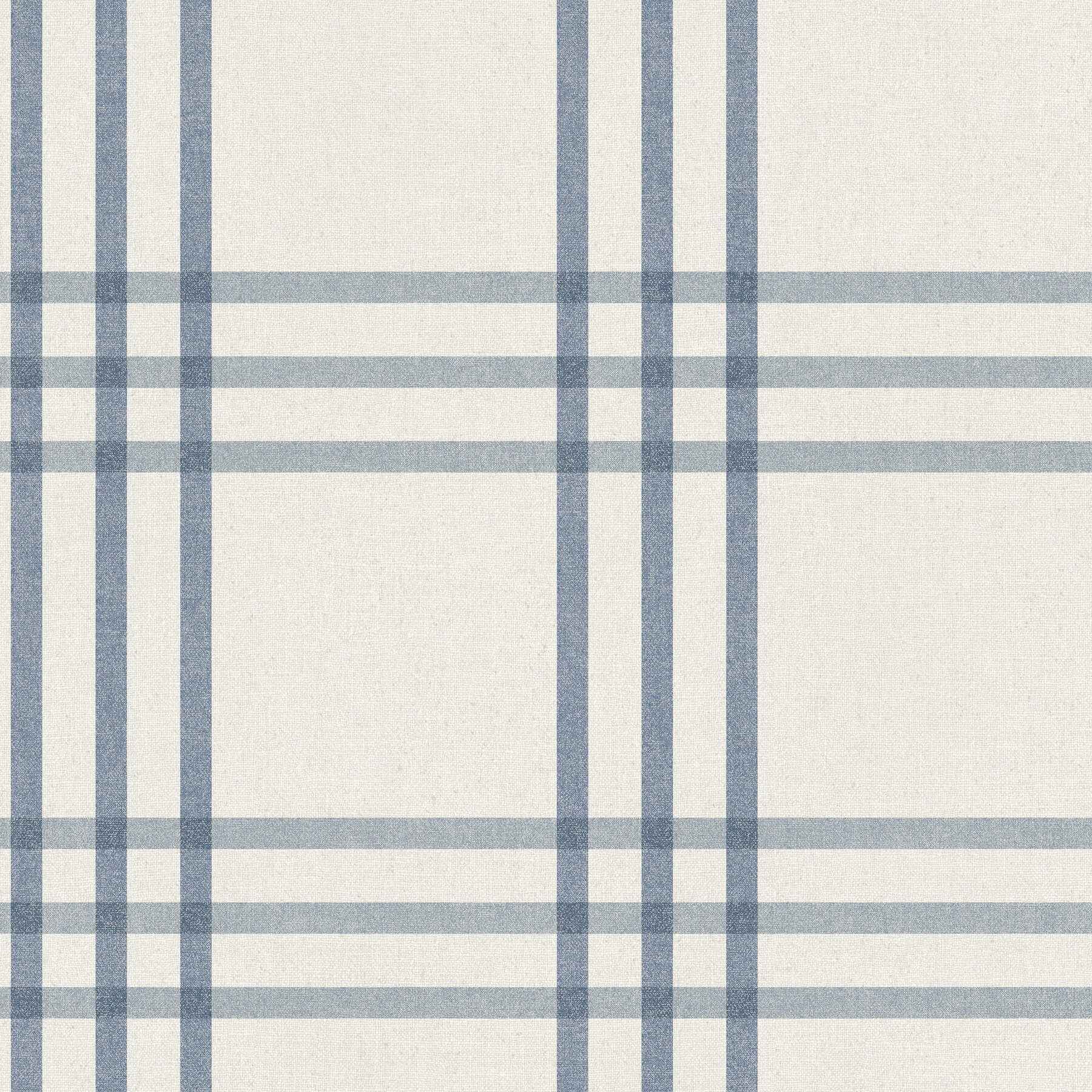Fletcher Blue Plaid Wallpaper - York Wallcoverings - 4192-83402 - York Wallcoverings Wallpaper