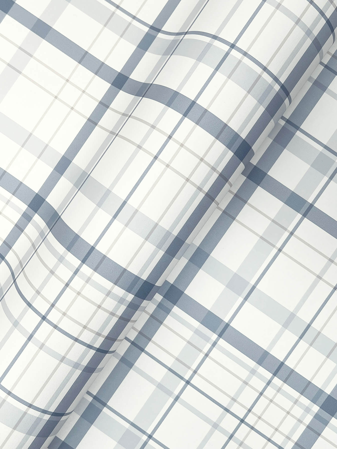 burgess-blue-plaid-wallpaper-york-wallcoverings-4192-83406 - York Wallcoverings Wallpaper