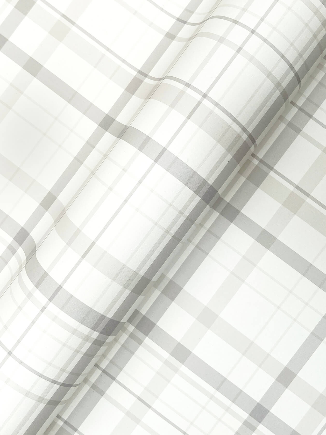burgess-light-grey-plaid-wallpaper-york-wallcoverings-4192-83407 - York Wallcoverings Wallpaper