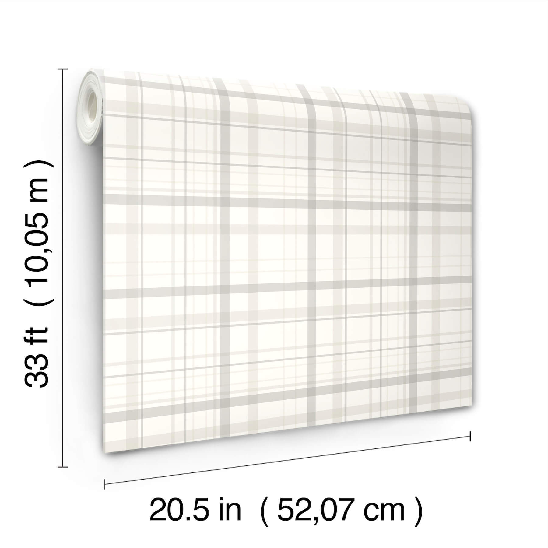 burgess-light-grey-plaid-wallpaper-york-wallcoverings-4192-83407 - York Wallcoverings Wallpaper