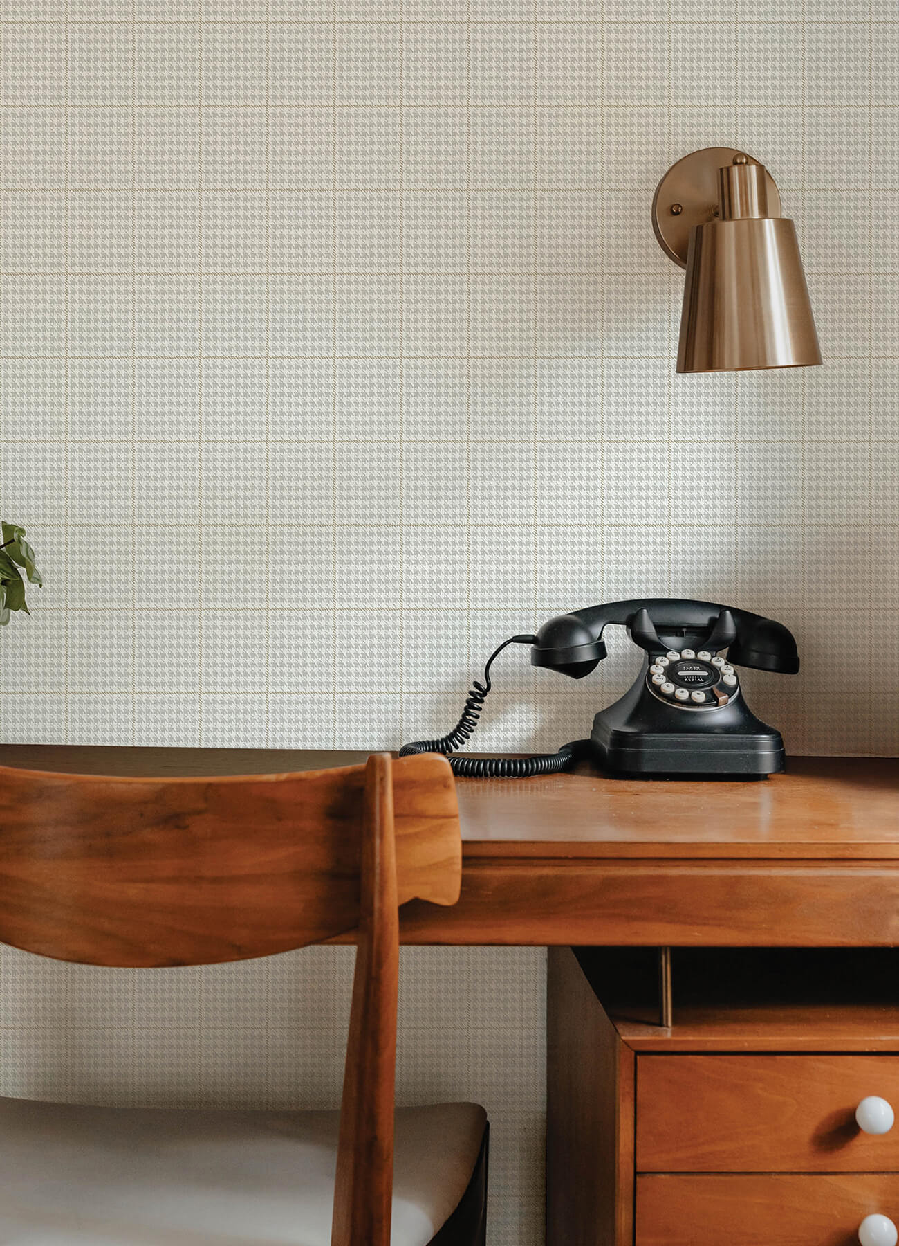 prescott-grey-glen-check-wallpaper-york-wallcoverings-4192-83413 - York Wallcoverings Wallpaper