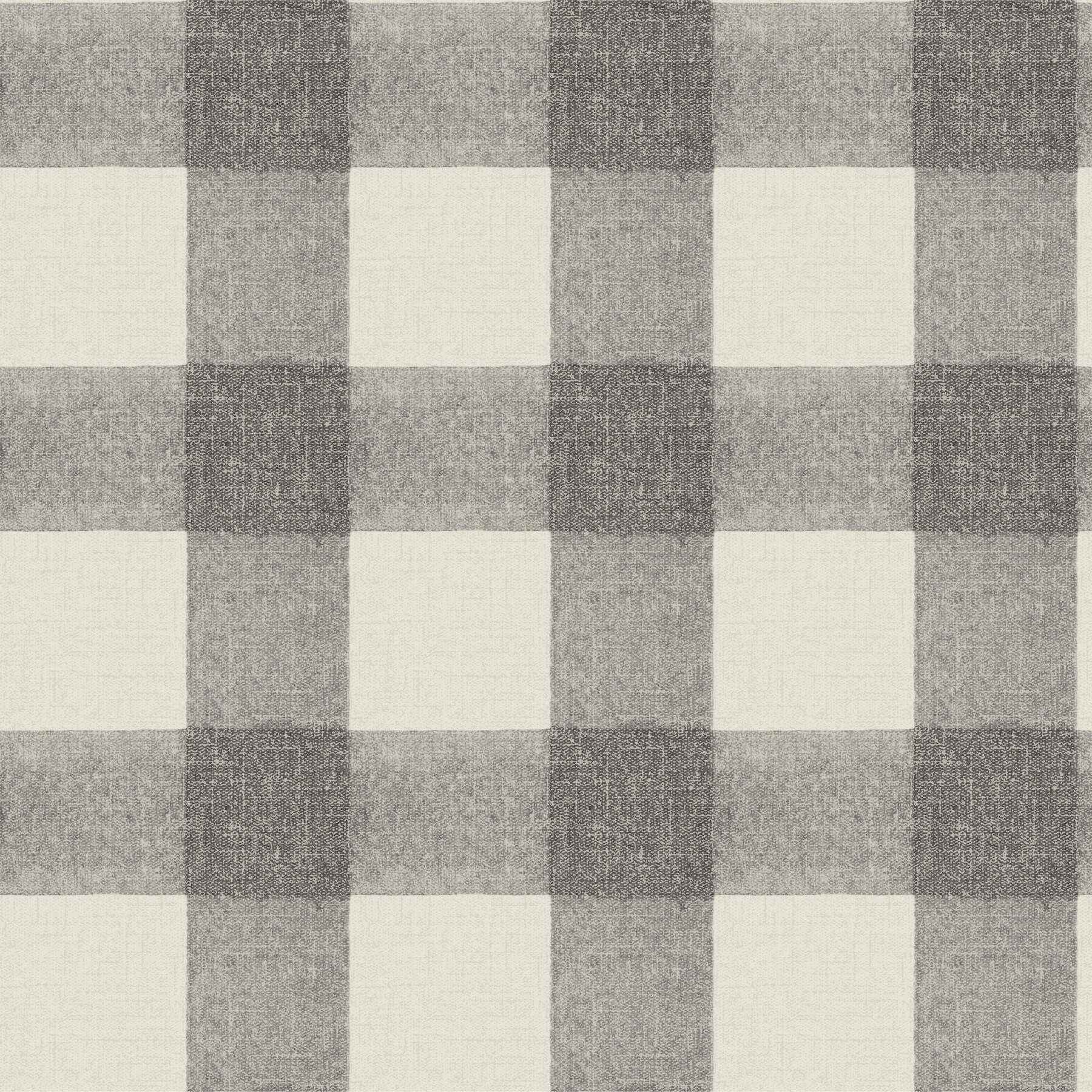 Thorpe Charcoal Plaid Wallpaper - York Wallcoverings - 4192-83421