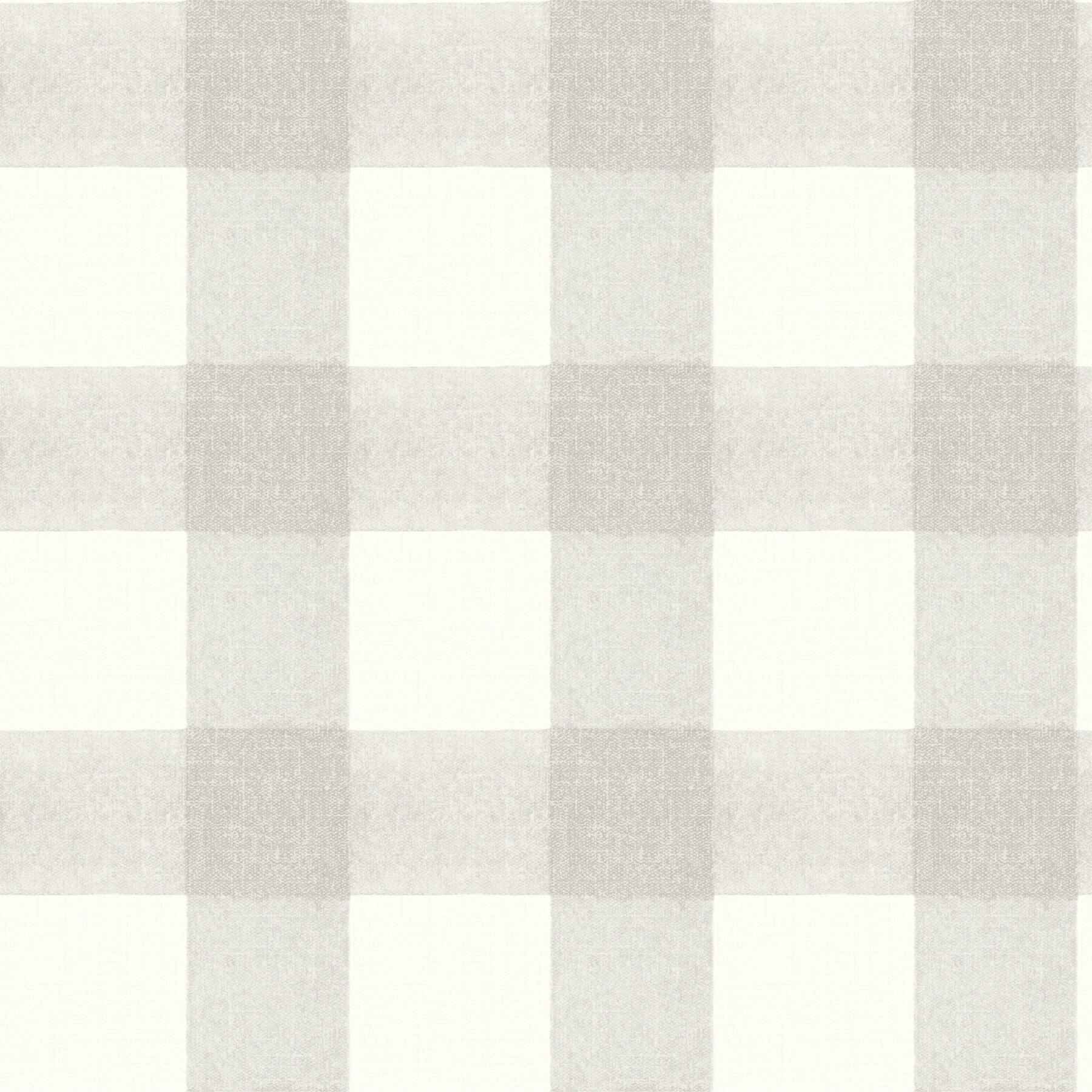 Thorpe Light Grey Plaid Wallpaper - York Wallcoverings - 4192-83422